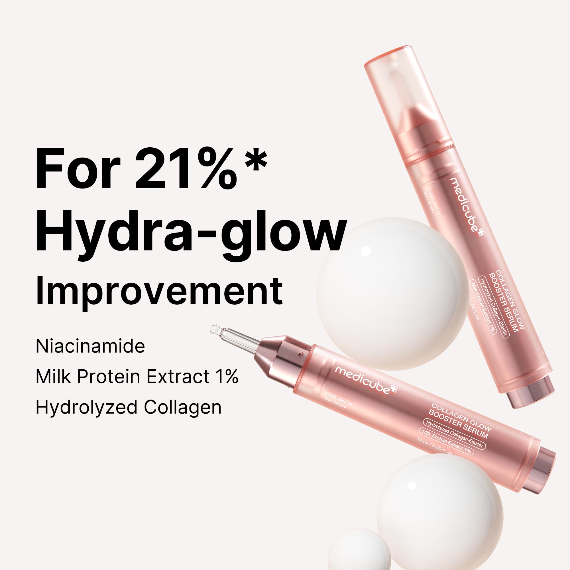 medicube Milky Collagen Double Glow Lock Duo: Collagen Glazed Milky Glow Wrapping Mask and Collagen Glow Booster Milk Serum | 130Da Collagen, Niacinamide, Glutathione for Plumped, Radiant Glass Skin