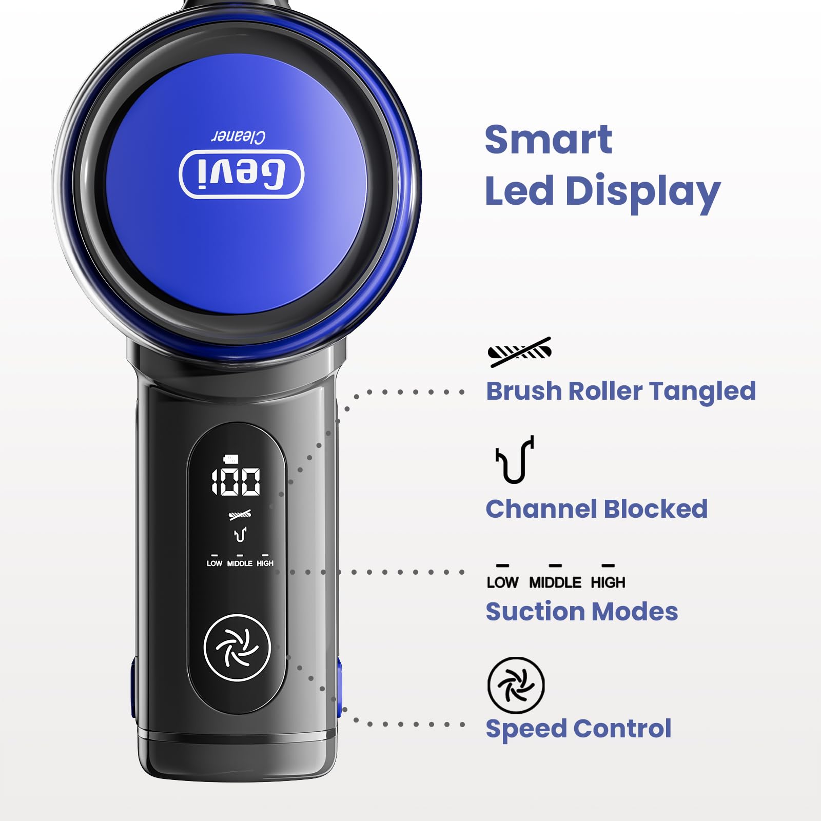 Cordless Vacuum Cleaner for Home | 400W Powerful Stick Vacuum | Long Runtime Detachable Battery | LED Display | Deep Clean for Pet Hair Hard Floor Carpet