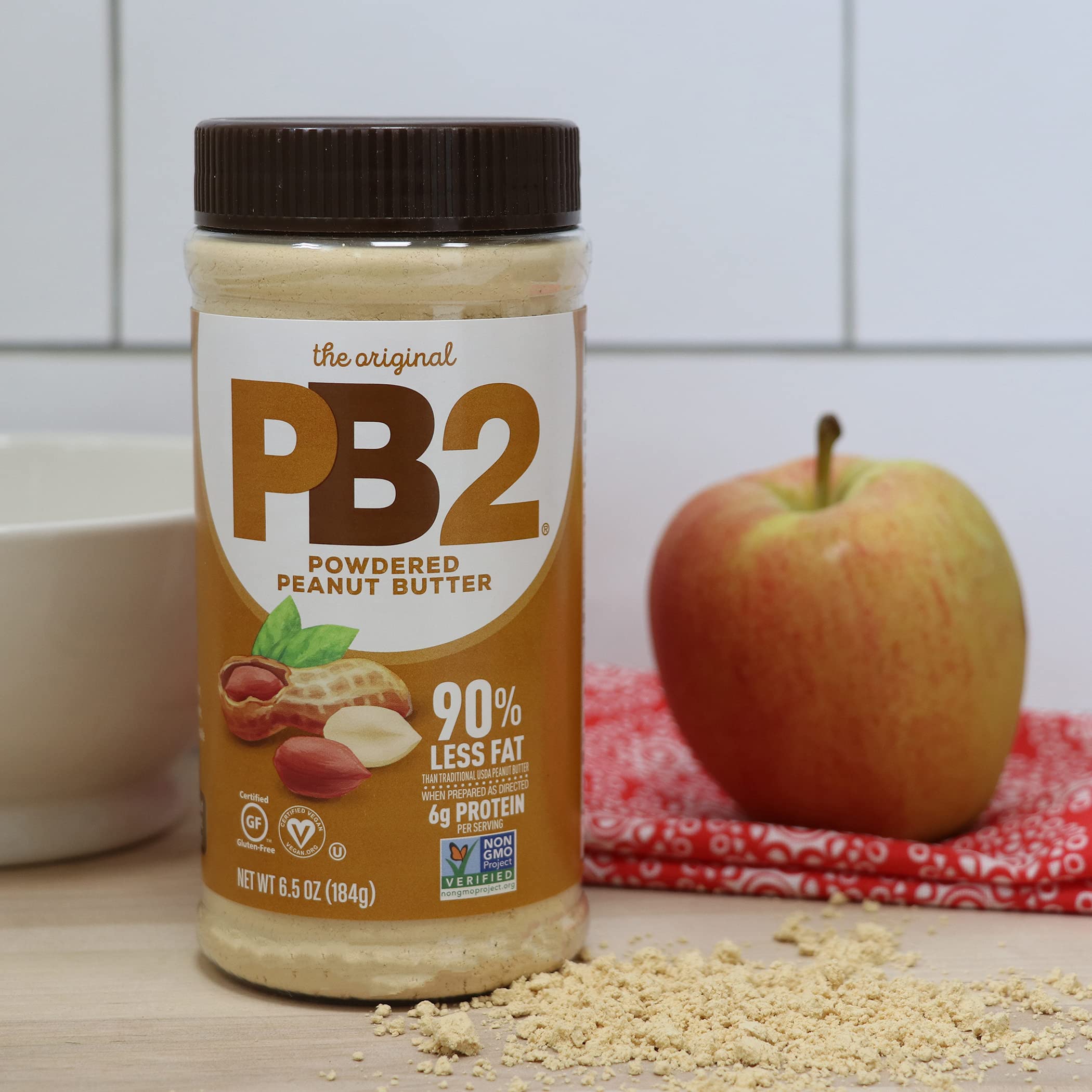 PB2 Powdered Peanut Butter Bundle, Keto Diet, Gluten Free, Mix in Protein Shakes & Smoothies, Low Carb, Original Peanut Butter & Peanut Butter Cocoa Flavors (2 Jars - 6.5 Oz Each)