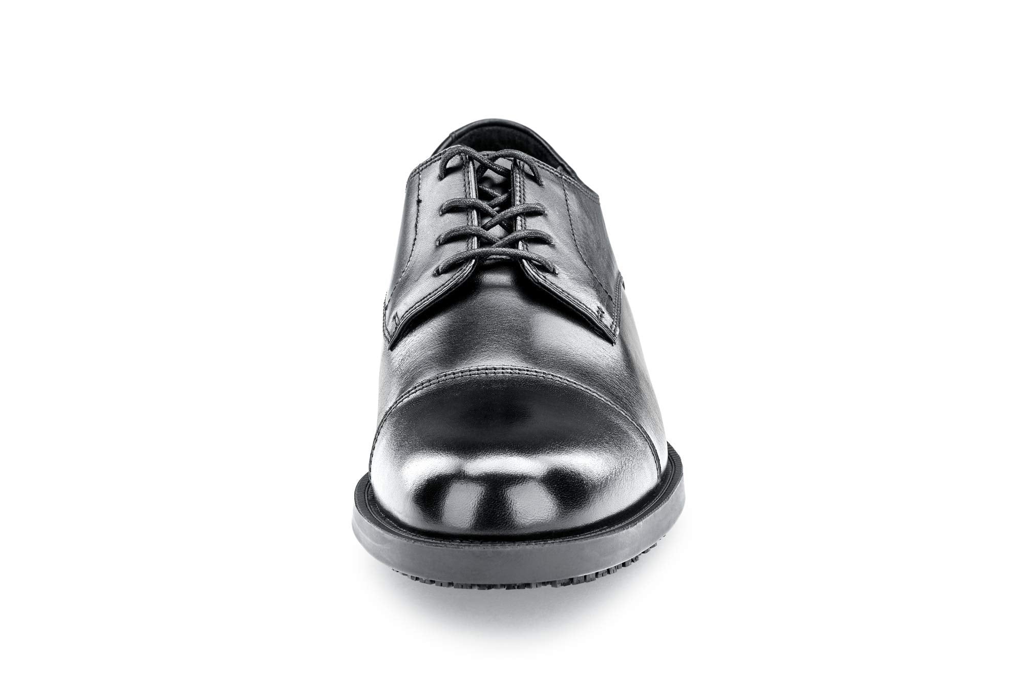 Shoes for Crews Senator, Men's Soft Toe Uniform Dress and Work Shoes, Slip Resistant, Water Resistant, Black, Size 8 Wide