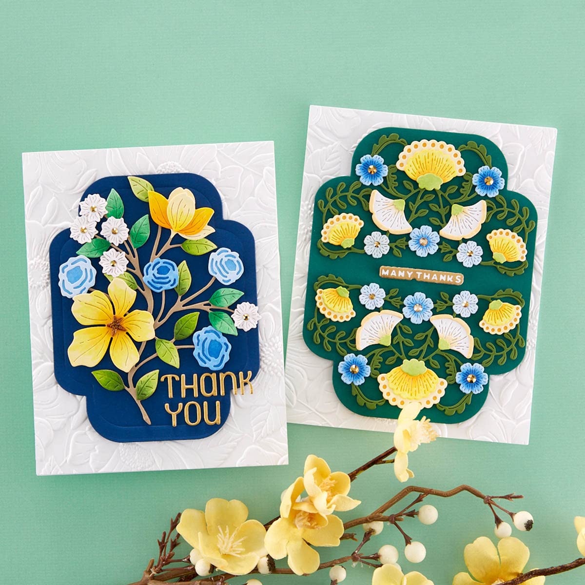 Spellbinders Four Petal Bloom Reflection Etched Dies, Metal