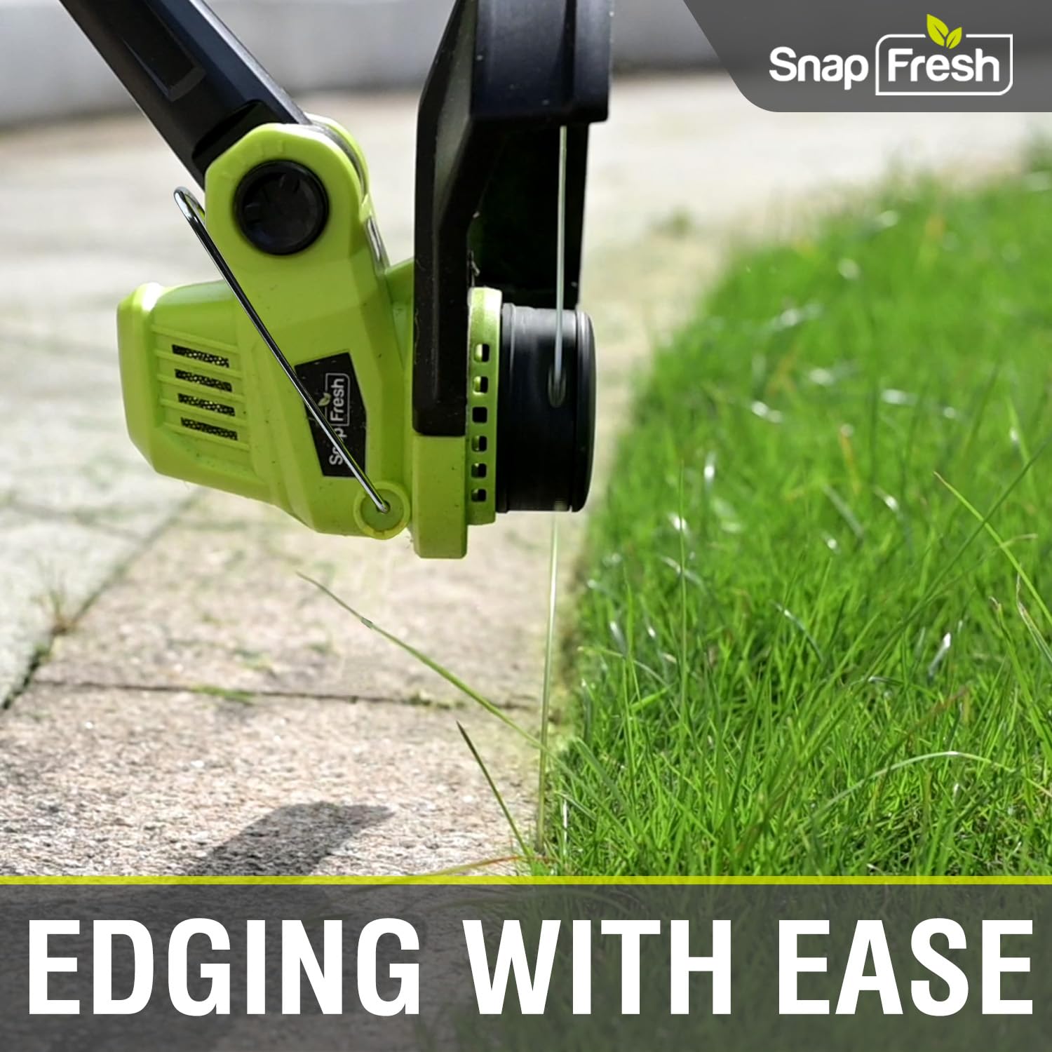SnapFresh Cordless String Trimmer, 12" Line String Trimmer, 20V Electric Lawn Trimmer with 2.0Ah Battery & Fast Charger for Adjustable Angle Cutting, Lightweight Lawn Edger for Garden Yard