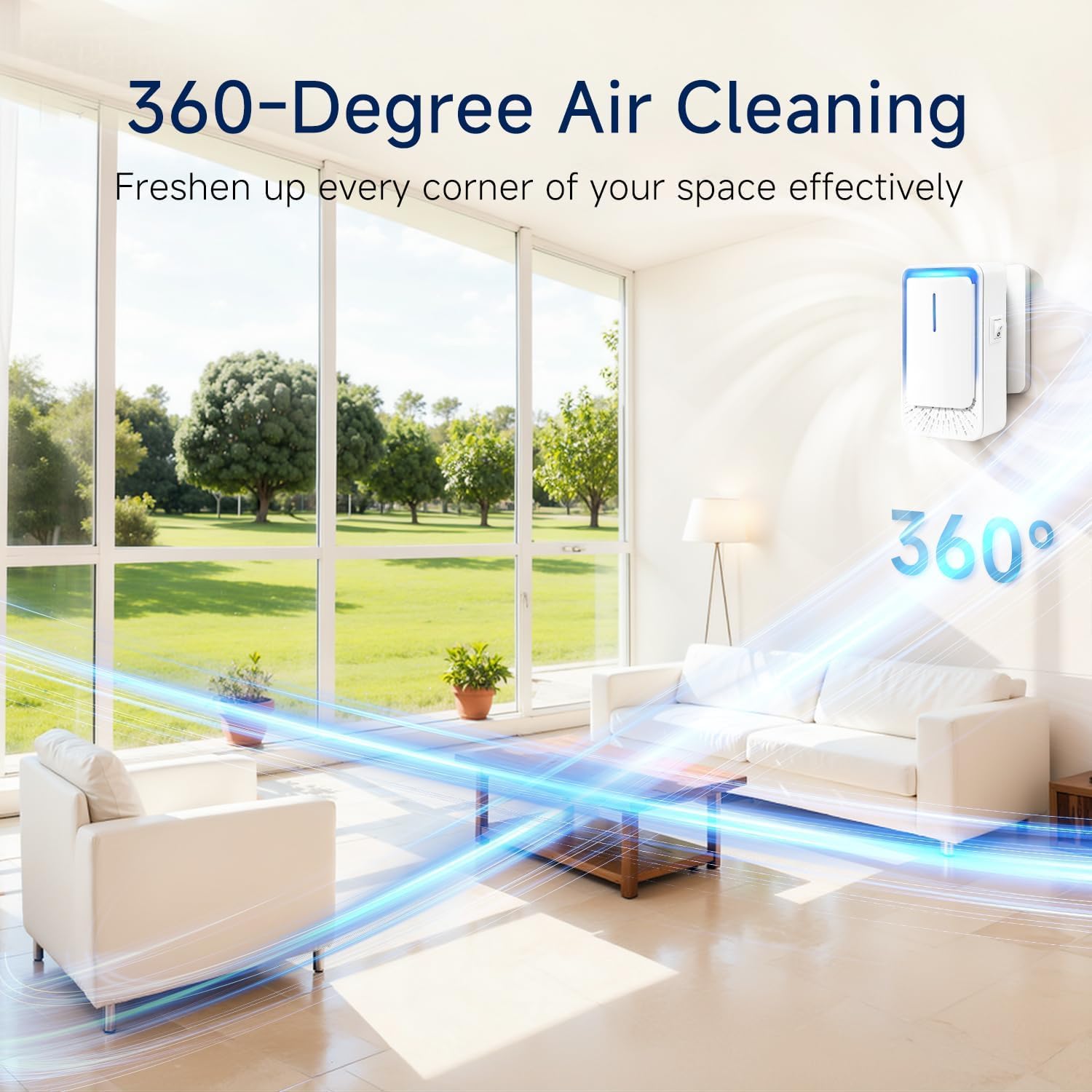 Plug In Air Ionizers - 4Pack Negative Ion Technology Air Purifier, Quiet Mini Air Freshener for Home, Bedroom, Office, Basement - Portable Air Purifiers for Odor, Dust, Pets Smell, Smoke