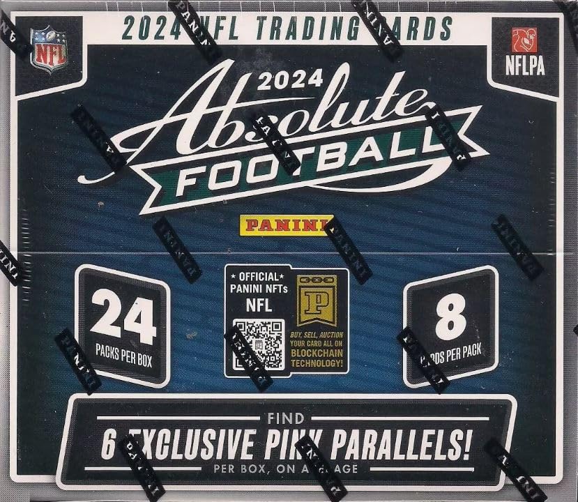 NEW 2024 Panini ABSOLUTE Football Card HUGE Retail Box with 192 Cards, Plus Novelty Lamar Jackson Card Pictured