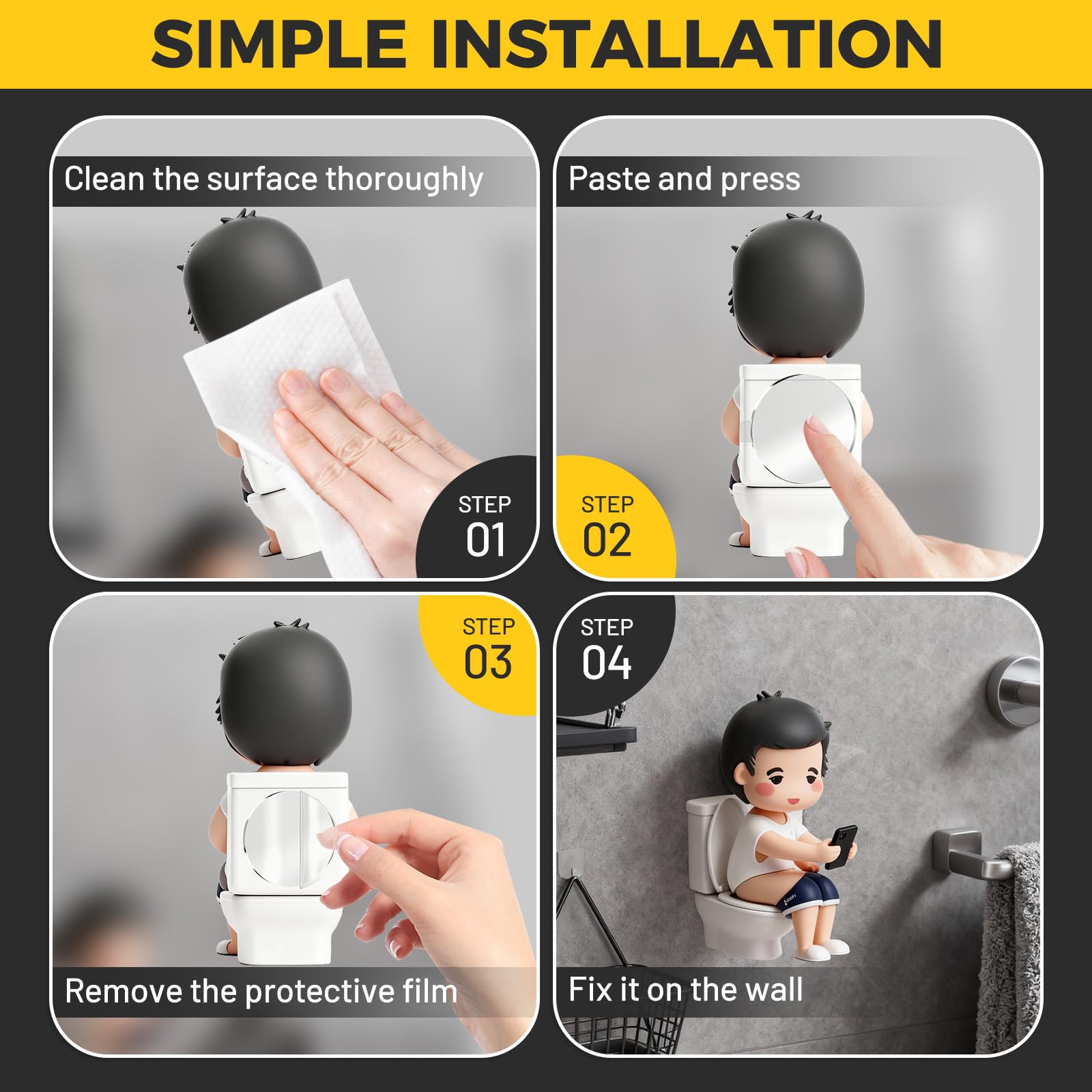 PHIXBEAR 130 Pcs Blind Boxes Easy to Peel Clear Removable Sticky Adhesive Mounting Putty, Waterproof No Traces Adhesive Sticke for Figurines, Handicrafts, Festival Decorations, Posters 1.18" & 0.8"