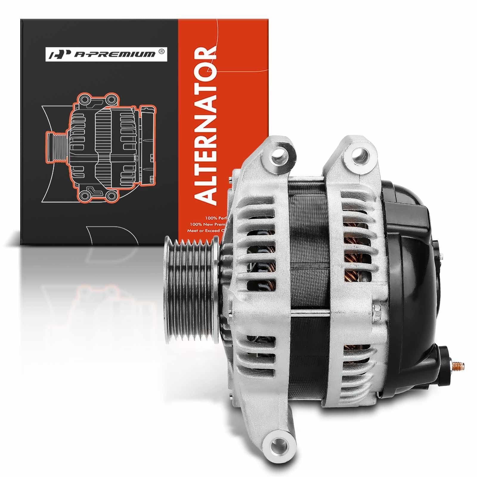 A-Premium Alternator Compatible with Honda CR-V CRV 2007-2009, Civic 2006-2010, Accord 2003-2007, Element 2003-2009 & Acura CSX 2006-2008, TSX 2004-2008, 2.0L 2.4L, 12V 105A CW, Replace# 1042104732