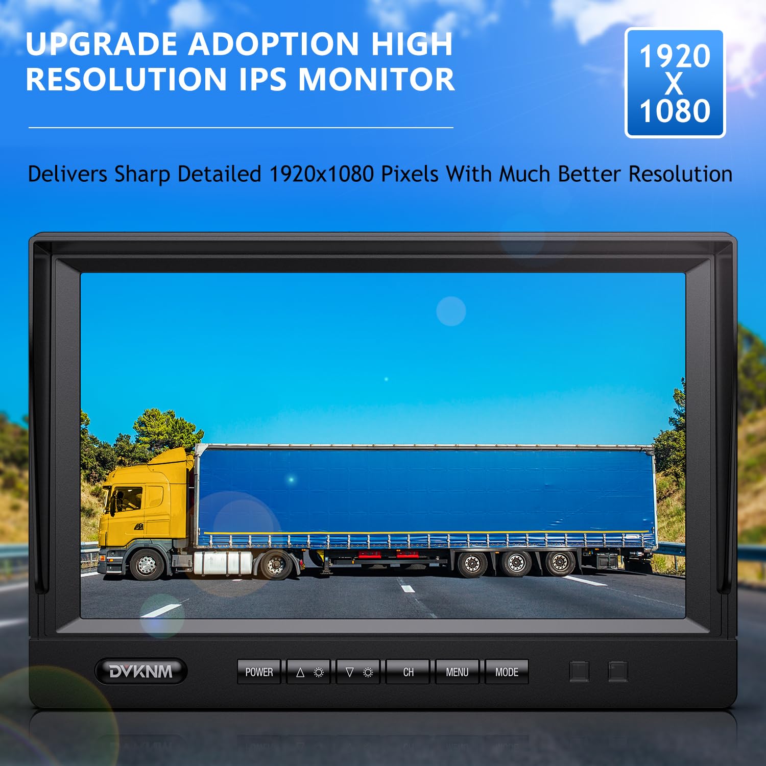 DVKNM Ultimate 9" AHD IPS Monitor 1080P HD DVR Recording Dual Split Backup Camera Complete Kit for Car Truck RV IP69 Waterproof Camera Sharp Rear View Split Image Included 32G SD Card Easy DIY Install