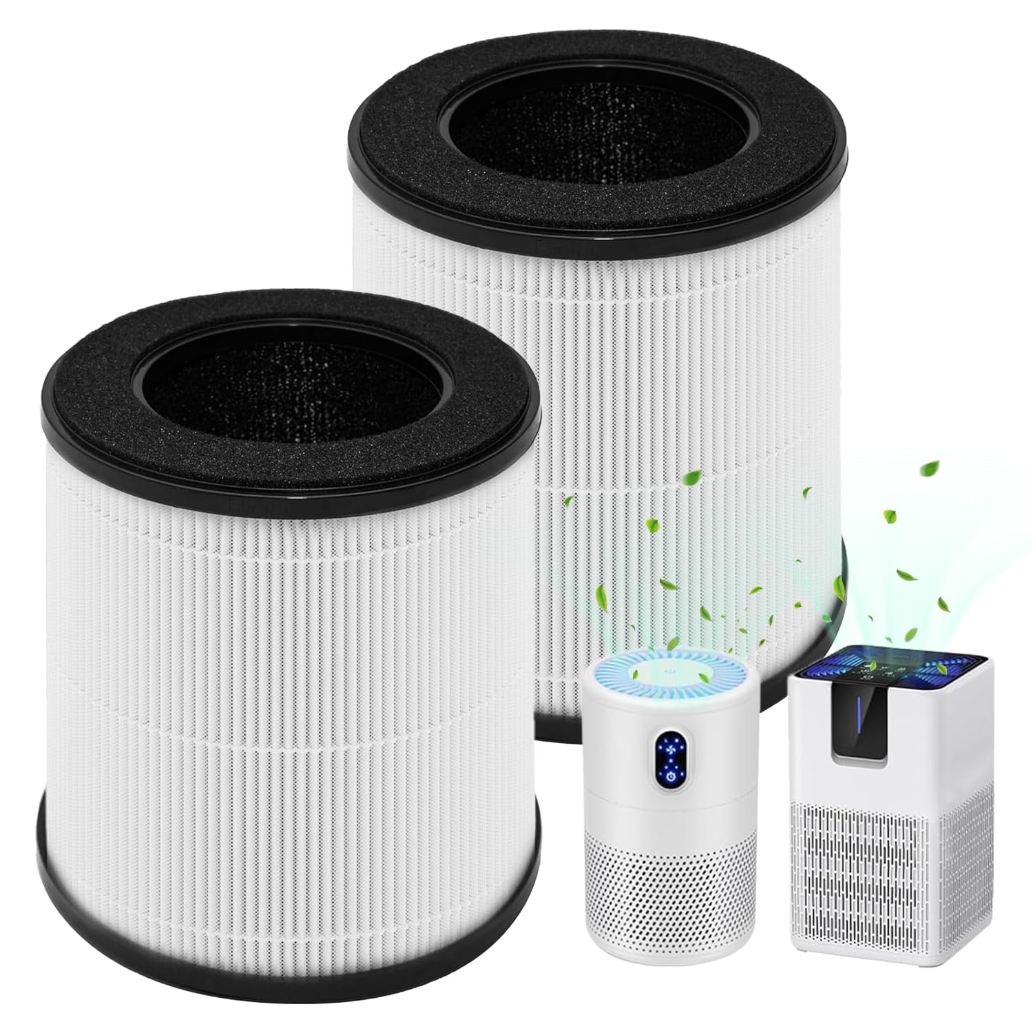 Hichoryer B-D02L/ M05 Replacement Filter, Compatible with MOOKA B-D02L/M05 & KOIOS B-D02L and VEWIOR B-D02U Air Purifier, 3-in 1 H13 True HEPA Filter, 2 Pack