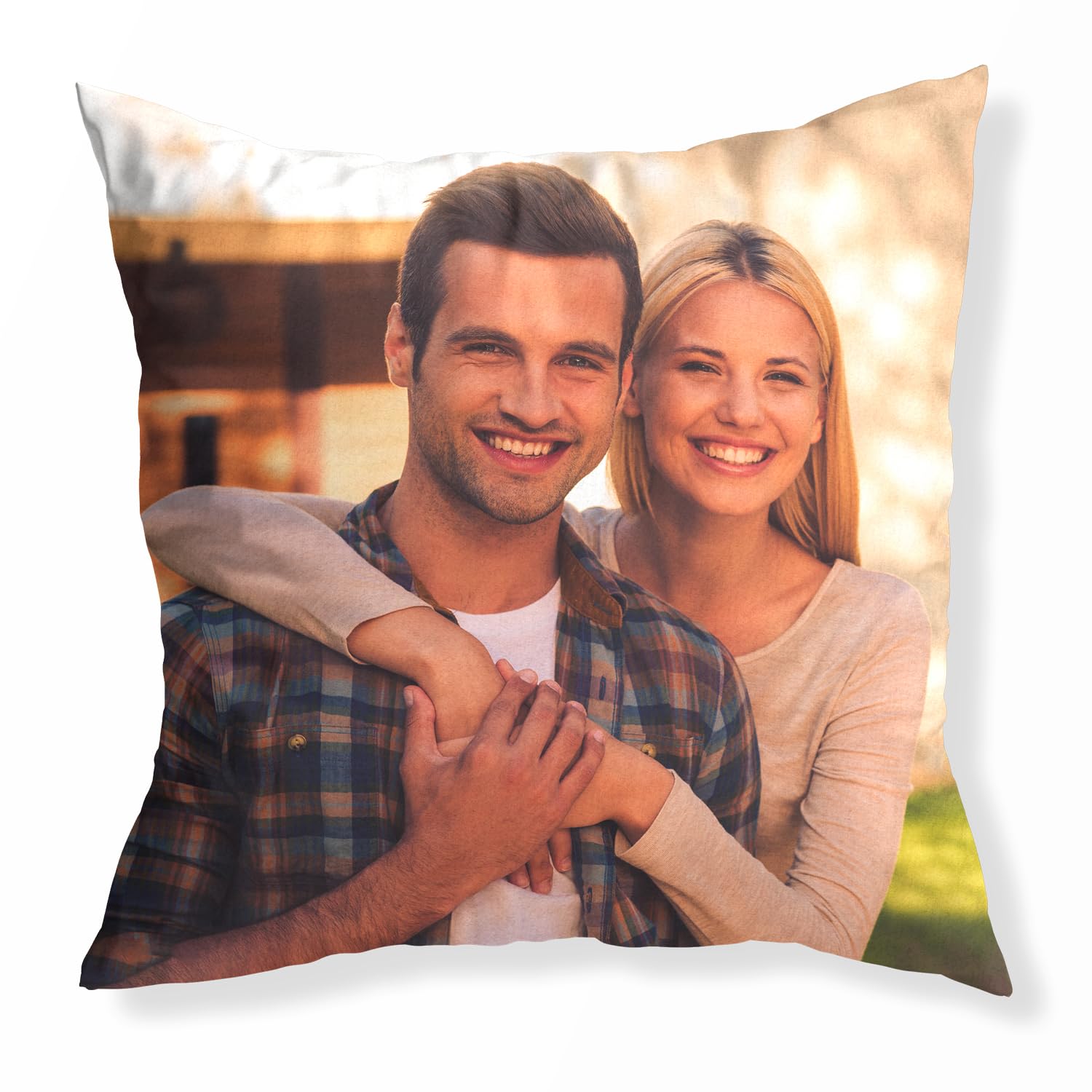 GagetElec Custom Pillows with Picture (20 Inch X 20 Inch Optional Pillow Insert) Personalized Couple PillowCover,Optional Two-Sides Design Printed,Custom Gifts for Couples,Mother,Father
