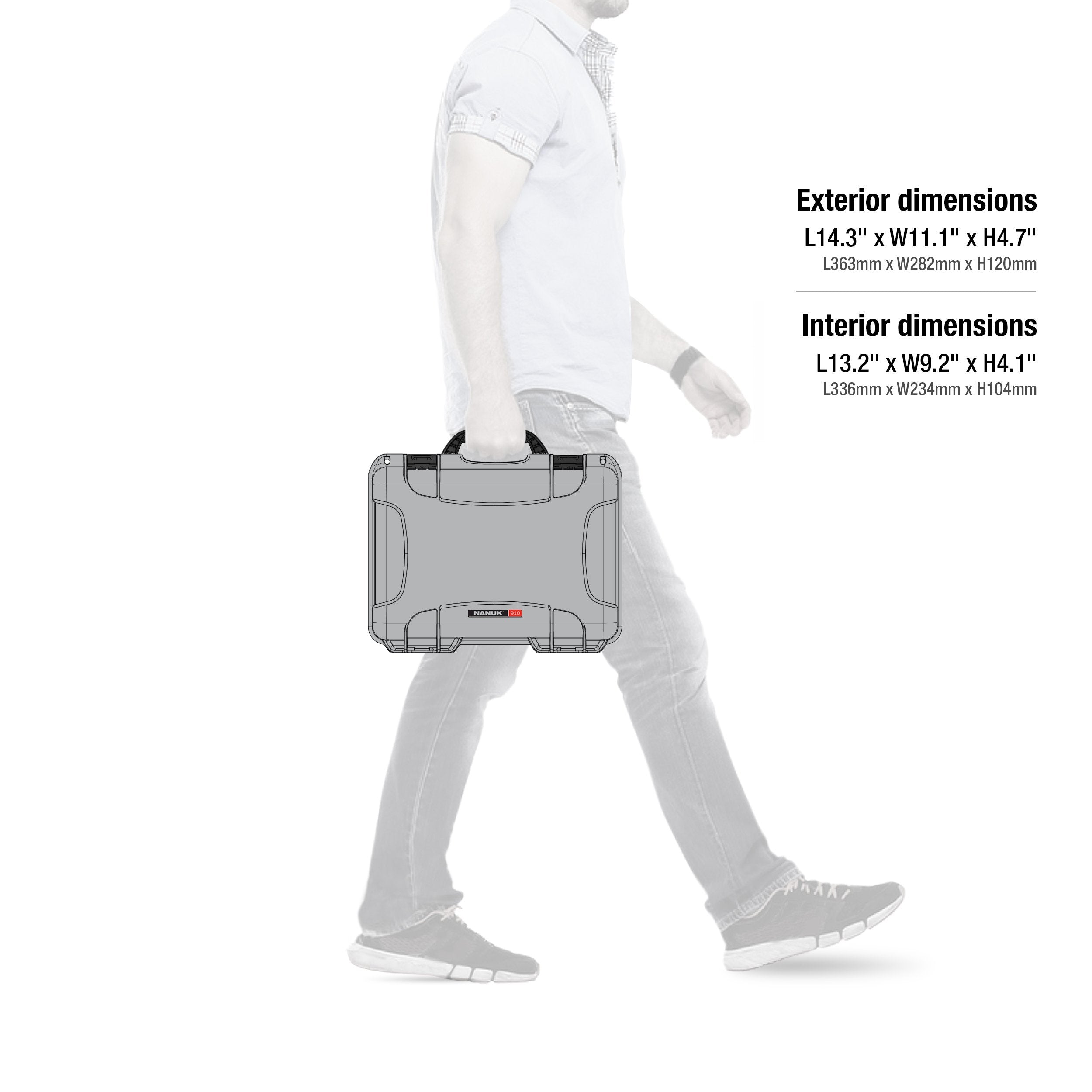 Nanuk 910 Waterproof Hard Case with Foam Insert for DJI Mini SE Fly More Kit - Silver (910-MAVMSE5)