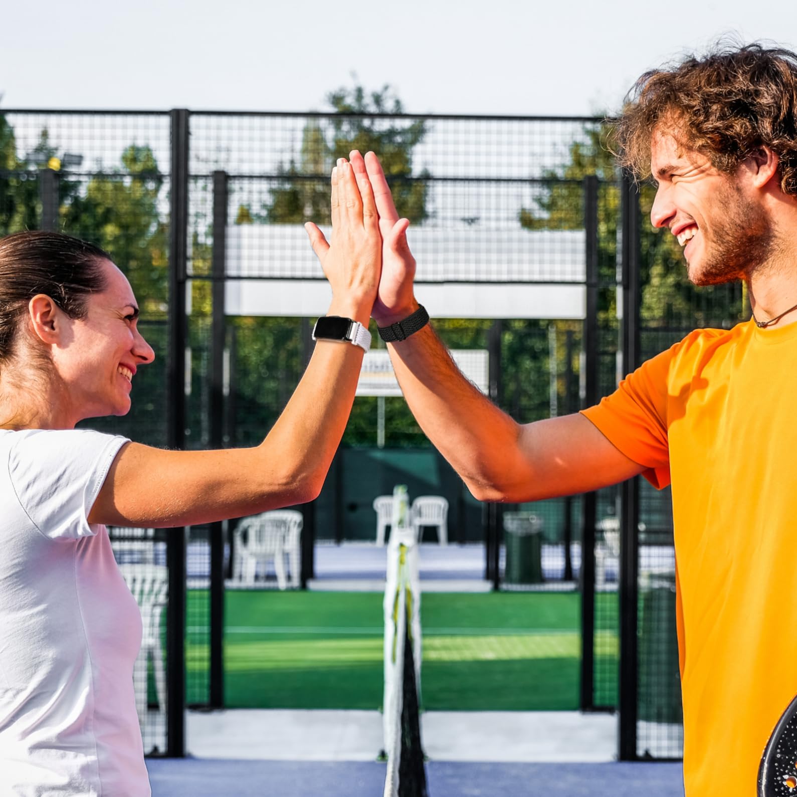 Huadea 3 Pack Compatible with 18mm Fossil Women's Women's Gen 6 42mm Watch Band/5E 42mm & Bestinn/Mindrose H80 1.47'' Fitness Tracker, Soft Sport Nylon Straps Wristbands for Women Men