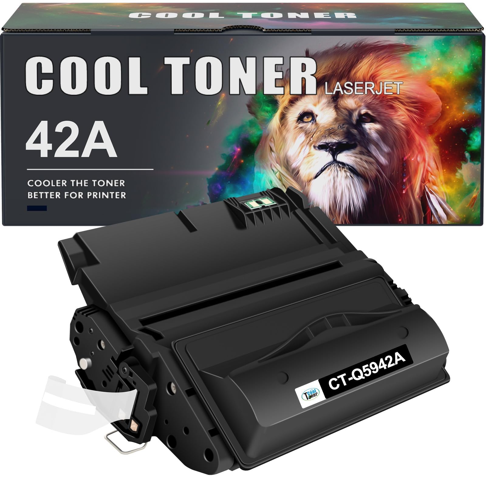 Cool Toner Compatible Toner Cartridge Replacement for HP 42A Q5942A 42X Q5942X Q1338A for HP 4250 4200 4350 4300 4250N 4240 4350N 4250TN 4250DTN 4350DTN 4350TN Printer Ink (Black, 1-Pack)