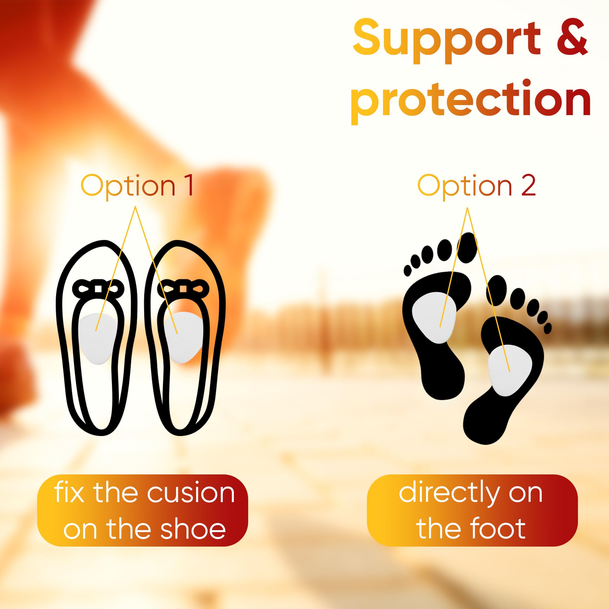 Homergy Metatarsal Pads for Women and Men - 12 Piece, 1/4'' Thick, Ball of Foot Cushions, All Day Pain Relief and Comfort - Forefoot Pads, for Metatarsalgia, Mortons Neuroma