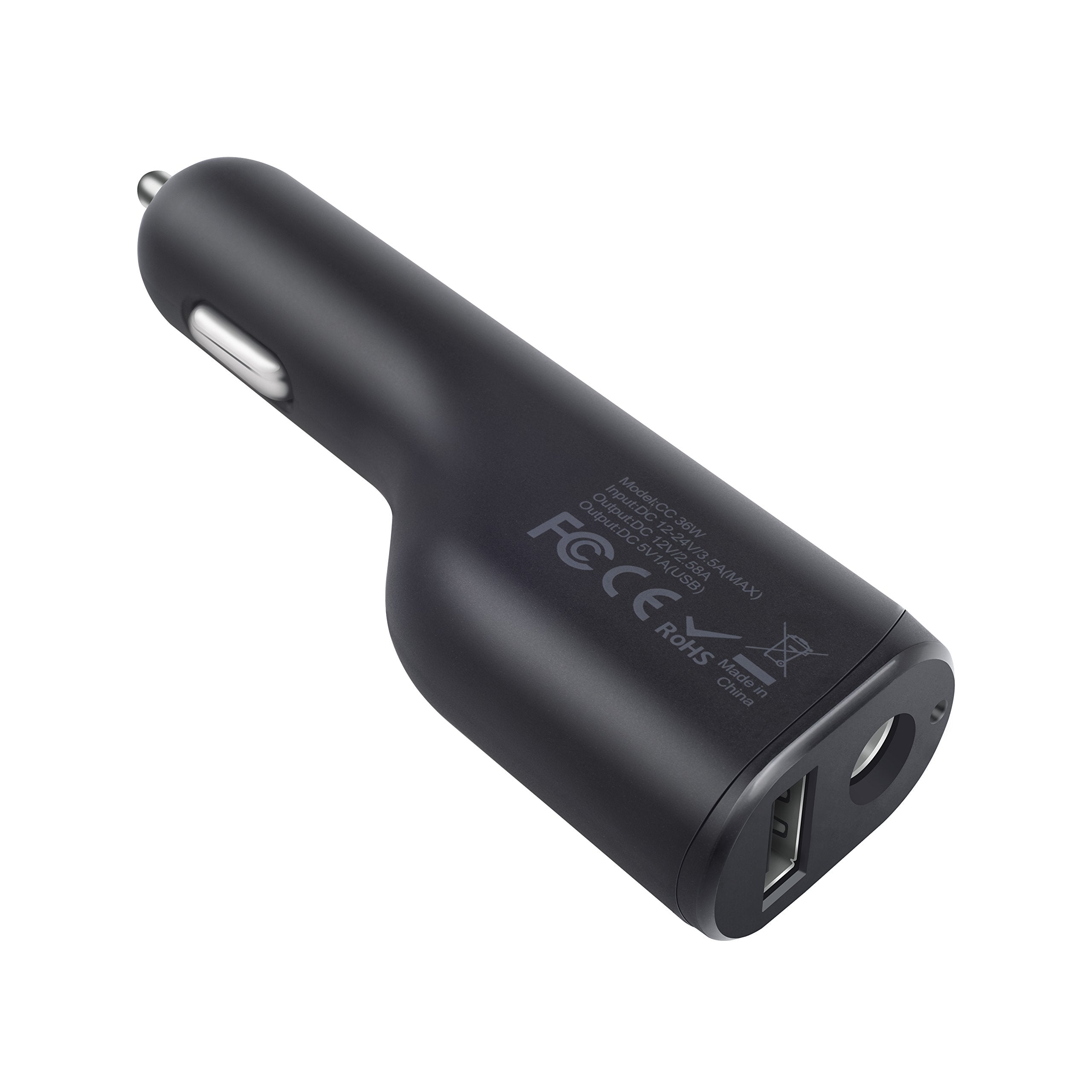 Surface Pro Car Charger Surface Laptop Car Charger,36W 12V 2.58A Power Supply for Microsoft Surface Pro 3/4/5/6/Book/Go,Surface Pro 9,Surface Laptop car charger with USB 2.0 Port(5Ft Cord)&Travel Case