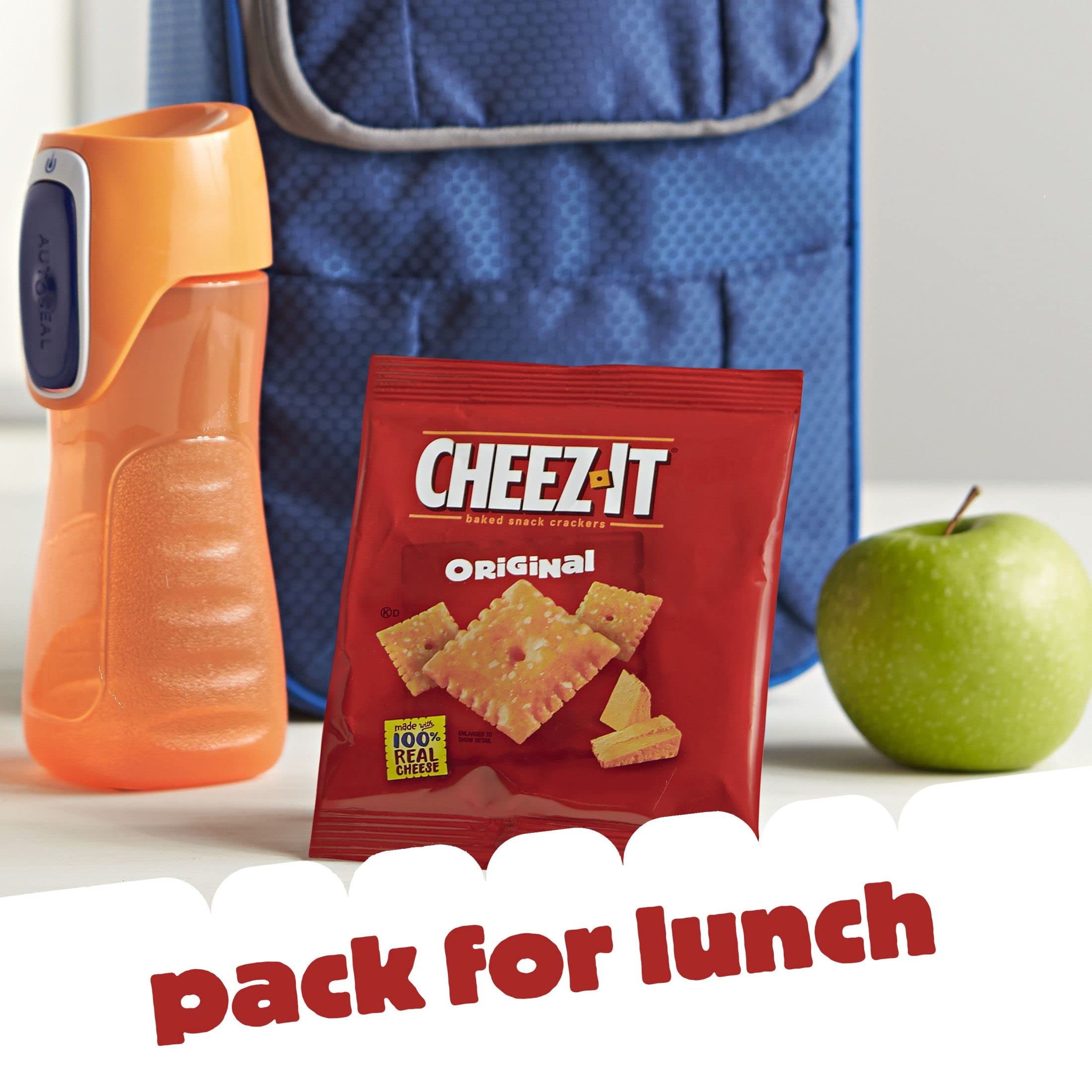 Cheez-It Cheese Crackers, Baked Snack Crackers, Lunch Snacks, Original, 20oz Box (20 Packs)