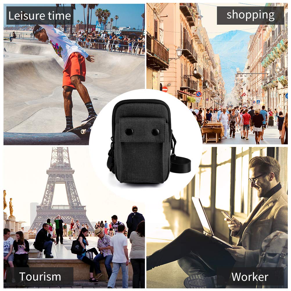 YIPINU Small Crossbody Bag for Men and Women - Upgraded RFID Blocking Shoulder Messenger bag, Stylish and Easy to Carry