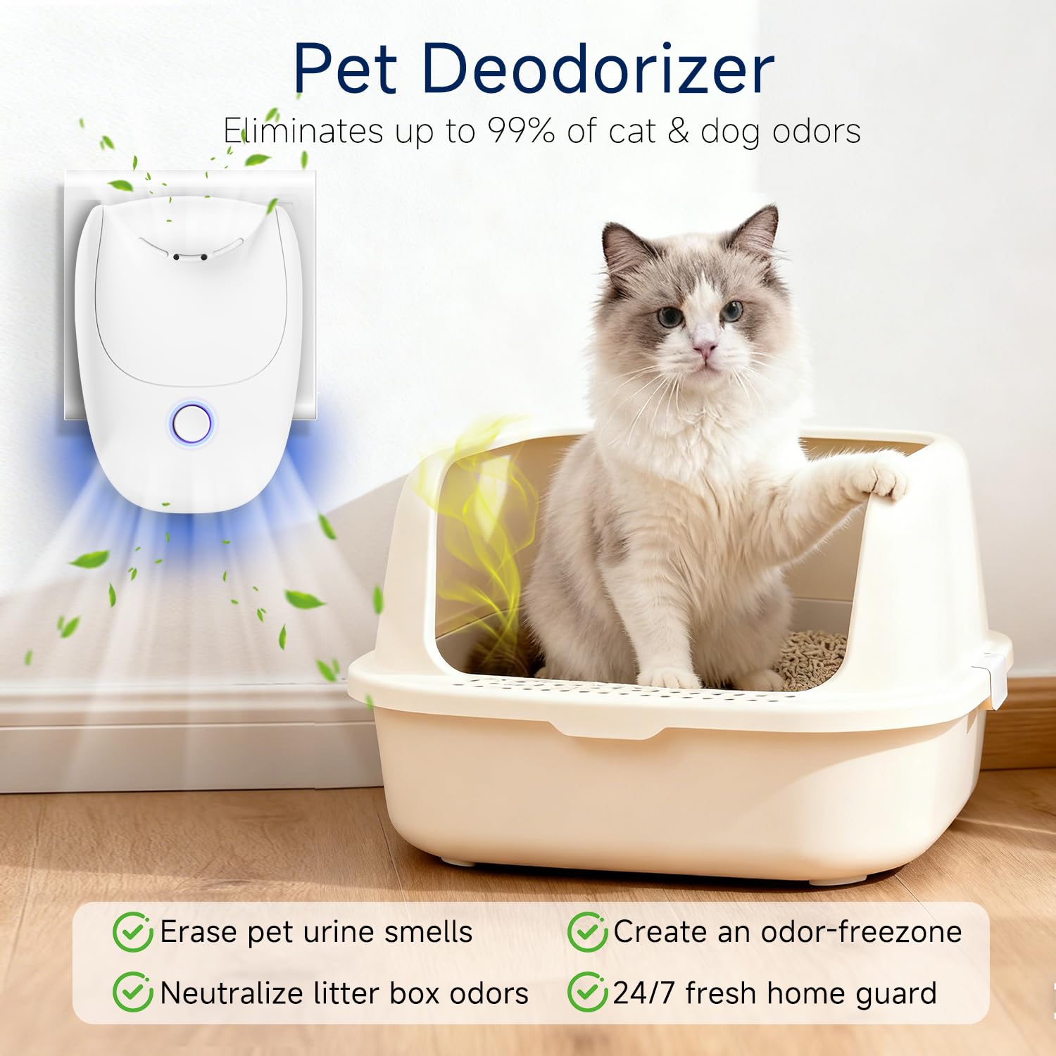 Plug In Negative Ion Air Purifier – 4Pack Quiet Two-speed Adjustment Air Ionizers, Mini Air Fresheners for Home, Bedroom, Office, Kitchen, Portable Odor Eliminator for Smoke, Dust, Pet Smell