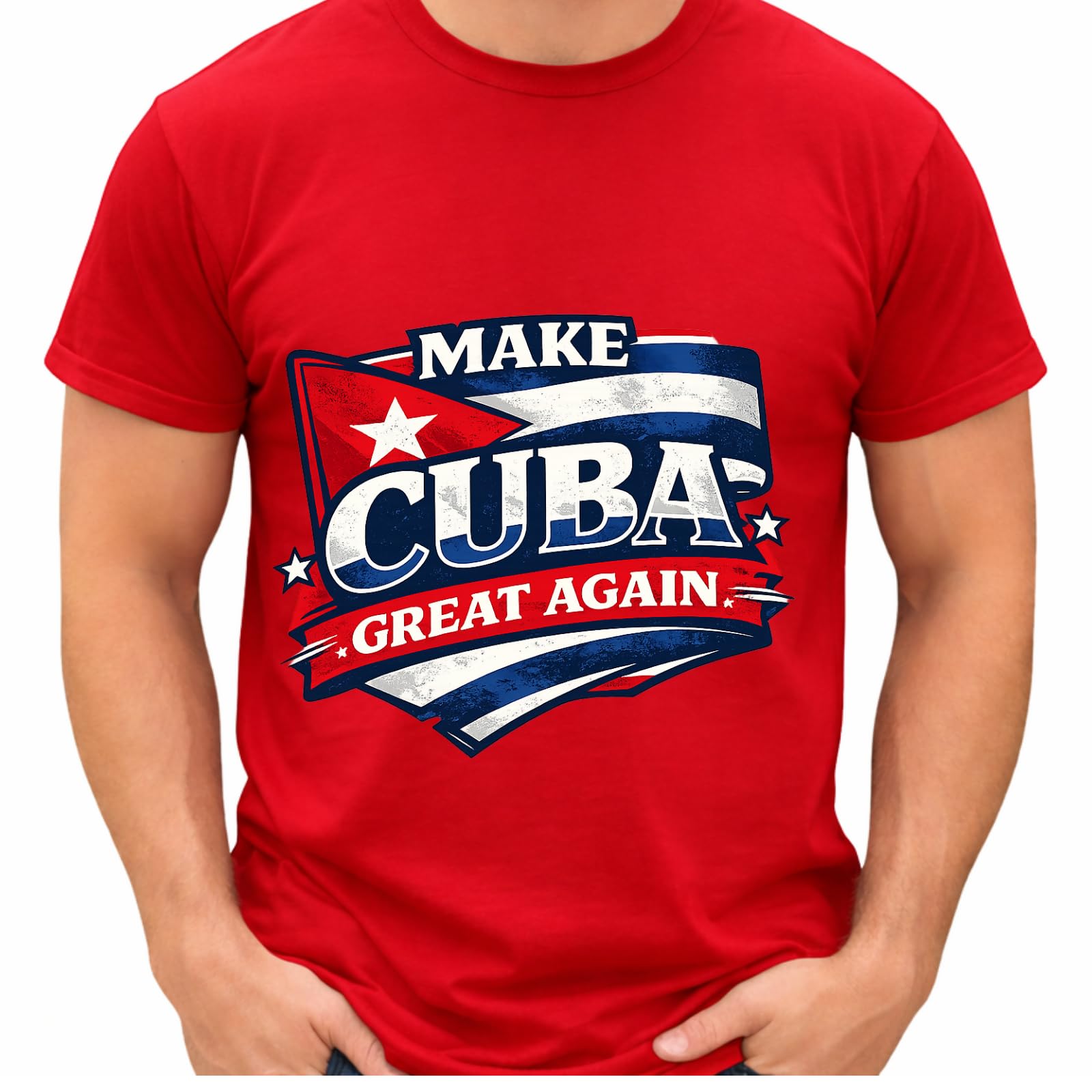 Make Cuba Great Again T-Shirt ā Cuban Flag Patriotic Graphic Tee ā Unisex Cuba Pride Shirt