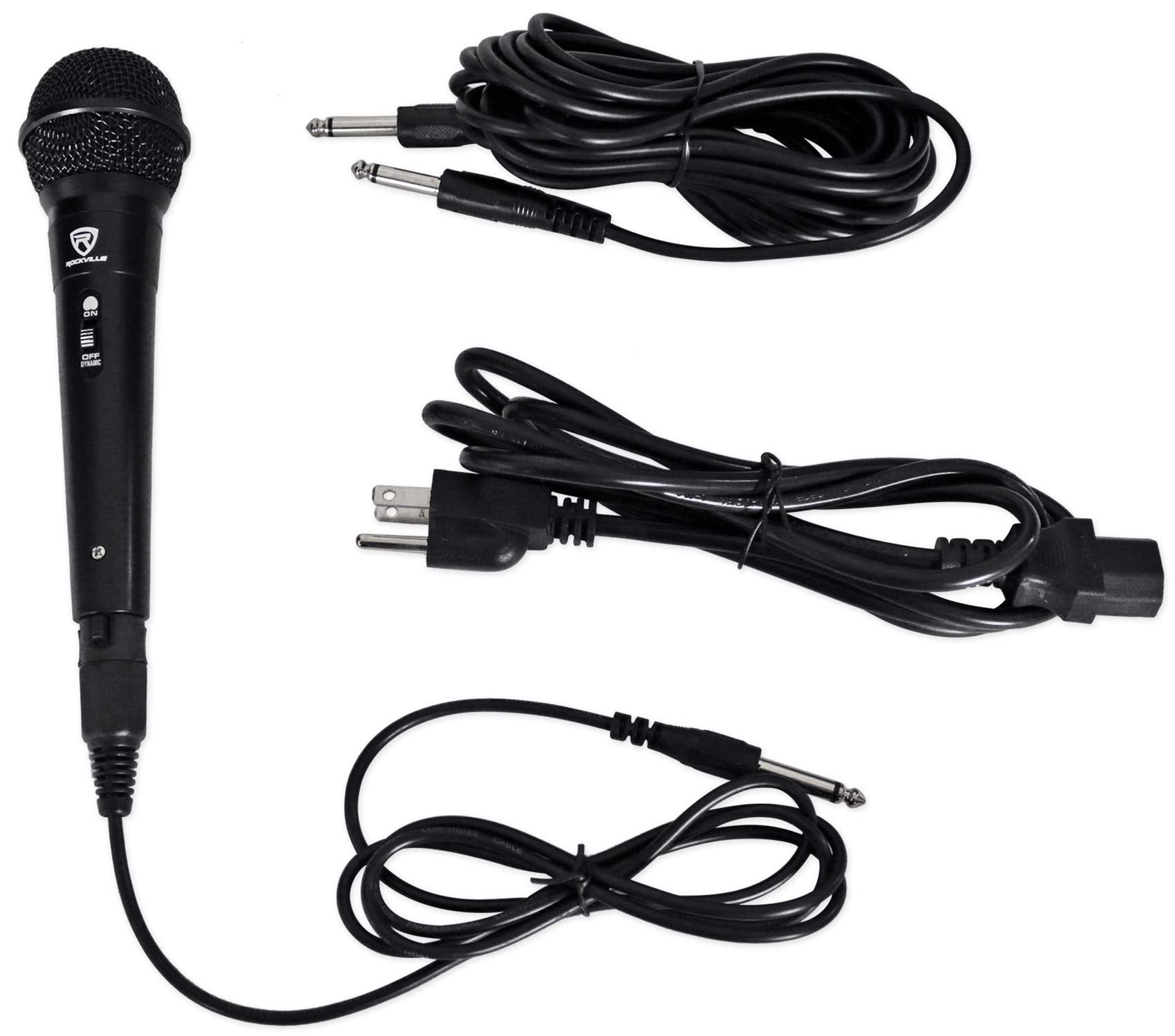 Rockville RPG152K Dual 15" Powered Speakers, Bluetooth+Mic+ Stands+Cables