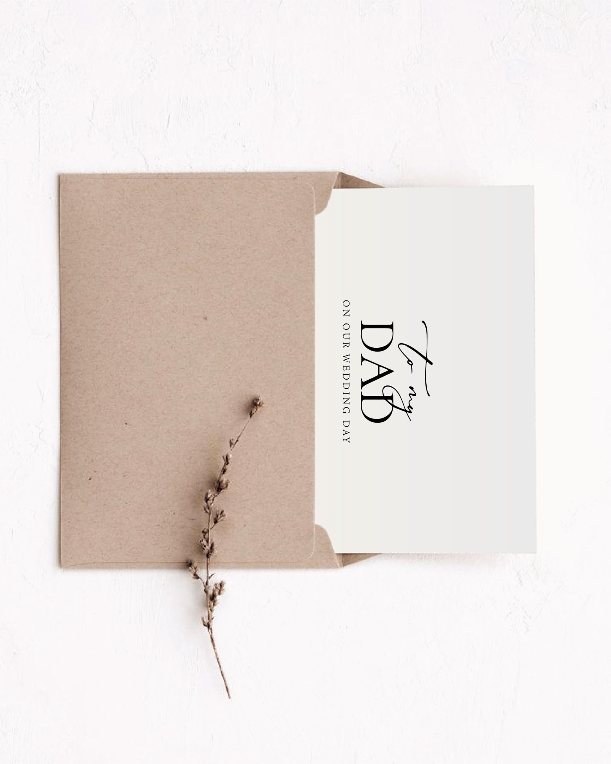 WeddingGiftsWedding Set of 2 Wedding Day Card for Parents, To My Dad and Mom On Our Wedding Day, Parents Of The Bride/Groom Gifts. (Dad/Mom A)