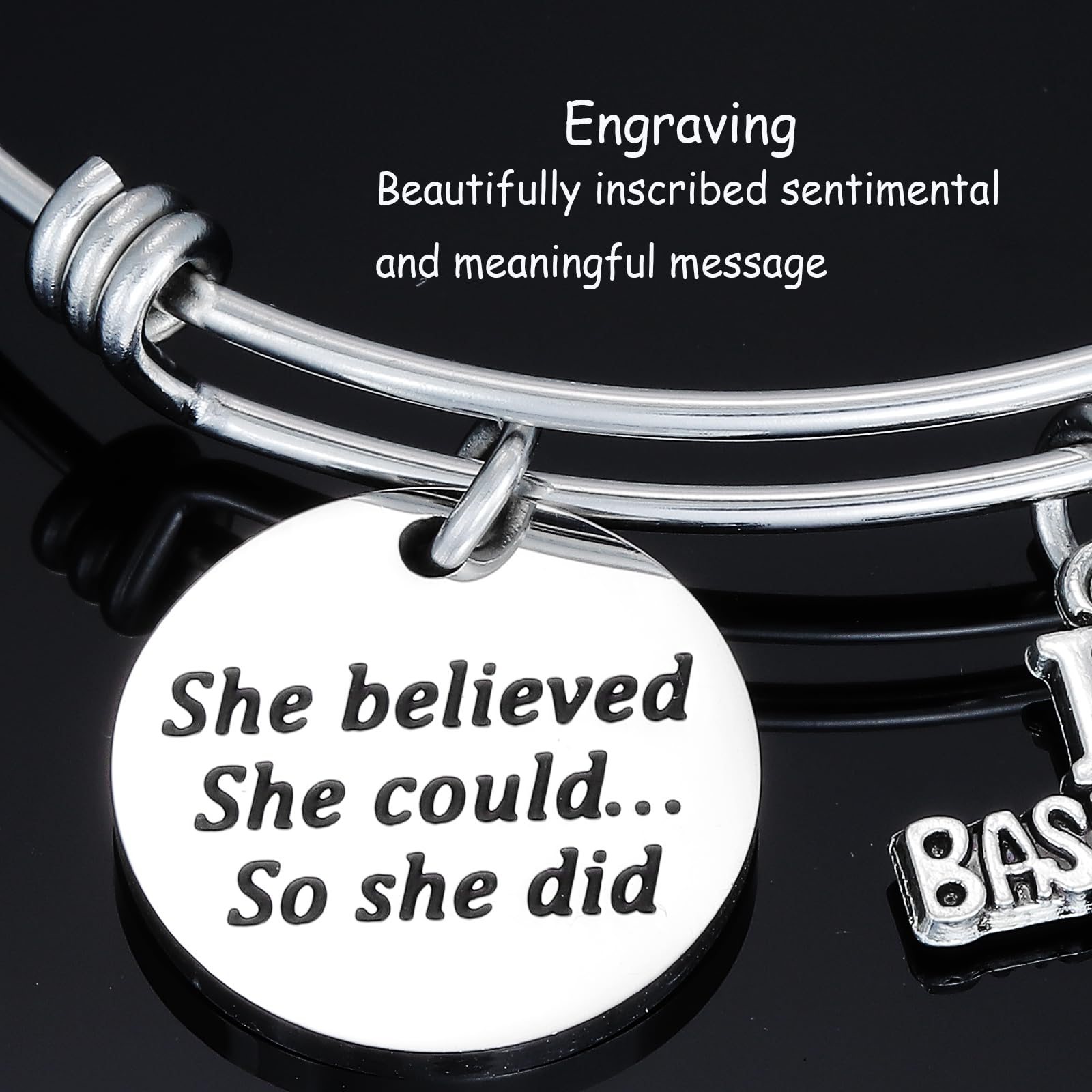Basketball Bracelet Gifts for Women Basket Ball Lovers Basketball Team Bracelet