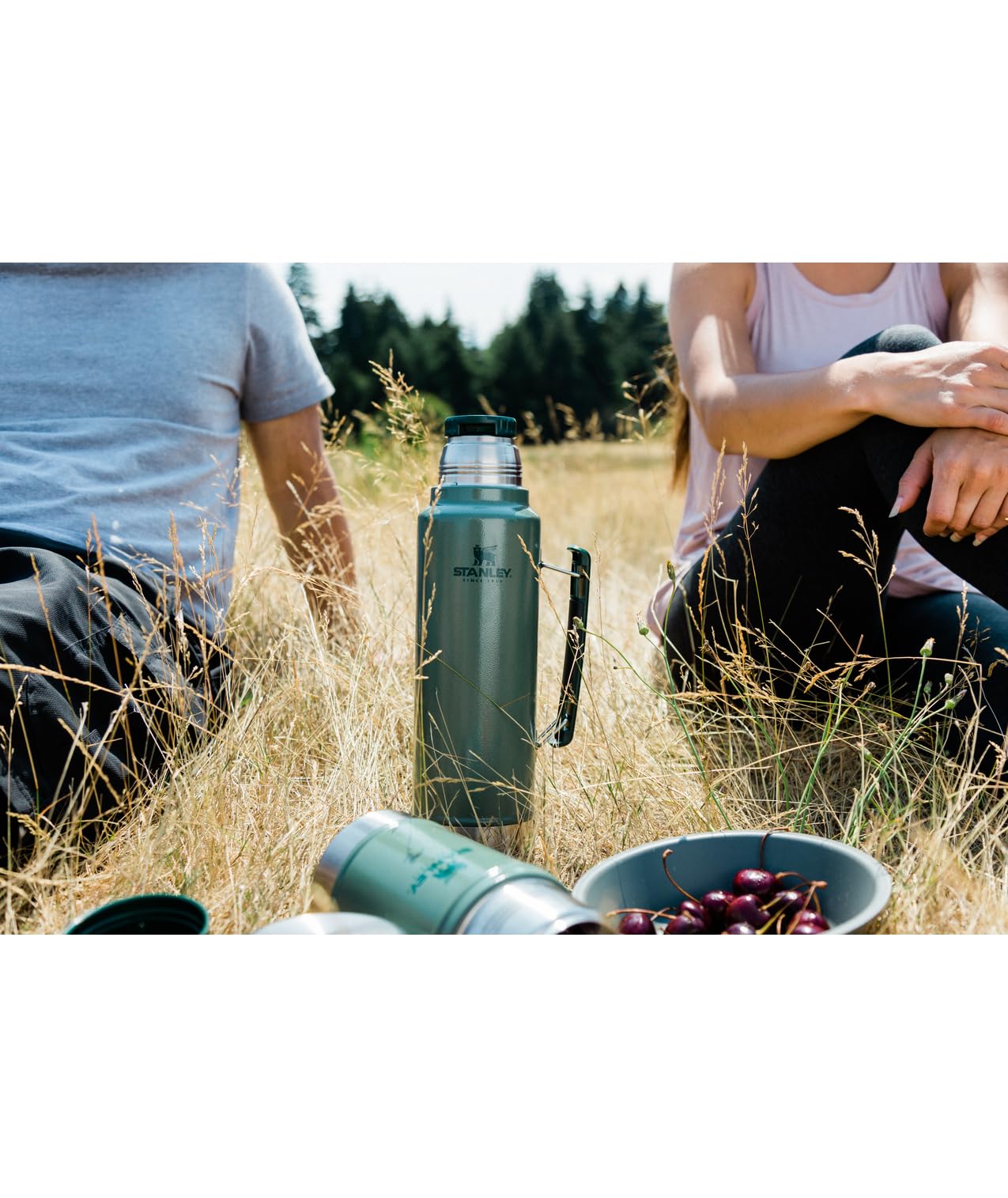 Stanley Classic Vacuum Insulated Wide Mouth Bottle - Matte Black - BPA-Free 18/8 Stainless Steel Thermos for Cold & Hot Beverages - 1.1 QT