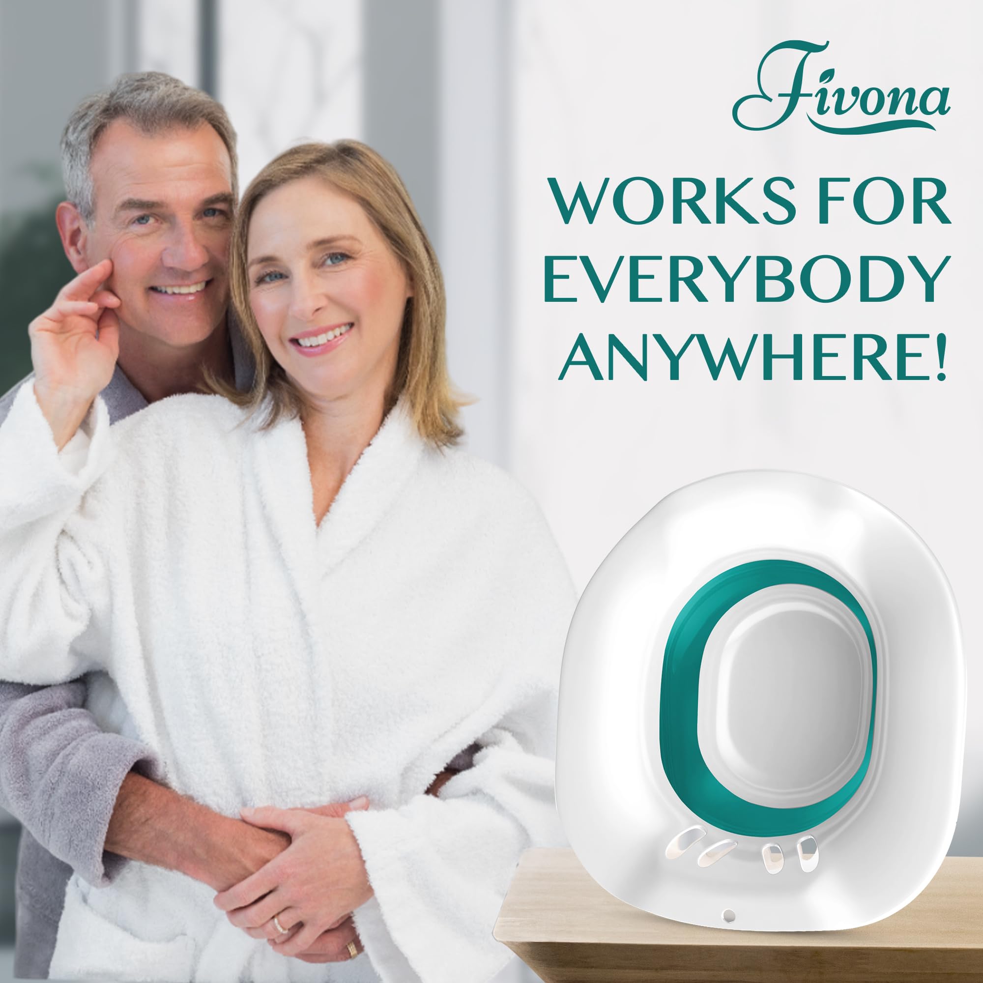 Fivona 2 in 1 Sitz Bath Soak Kit for Hemorrhoids and Postpartum Care - Soaking Blend with Epsom Salt and Essential Oils Value Pack 40 oz with Over the Toilet Seat - Fast Irritation Relief at Home