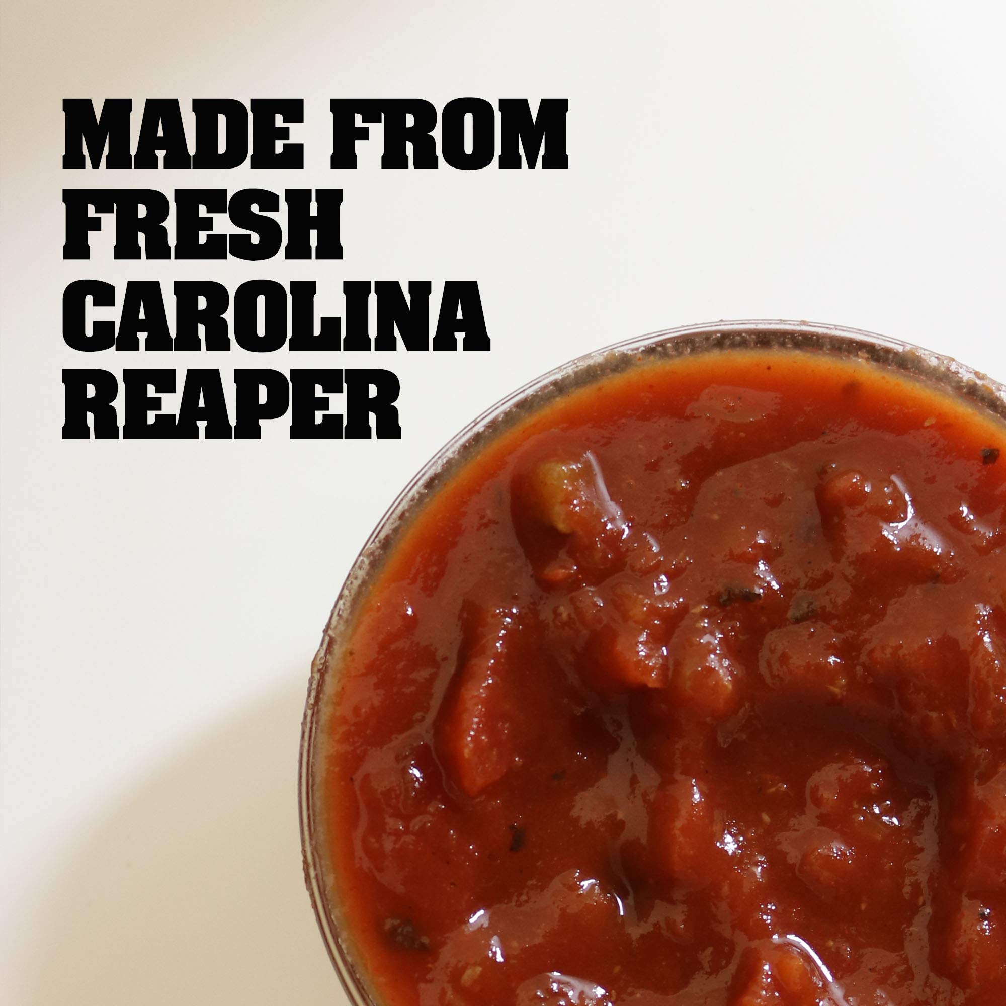 KICKIN' Carolina Reaper Hot Spicy Salsa - 13 oz. - Premium Gourmet Spicy Hot Carolina Reaper Salsa for Tortilla Chips, Veggies, and Breakfast Burritos – Warning - Try if you Dare!