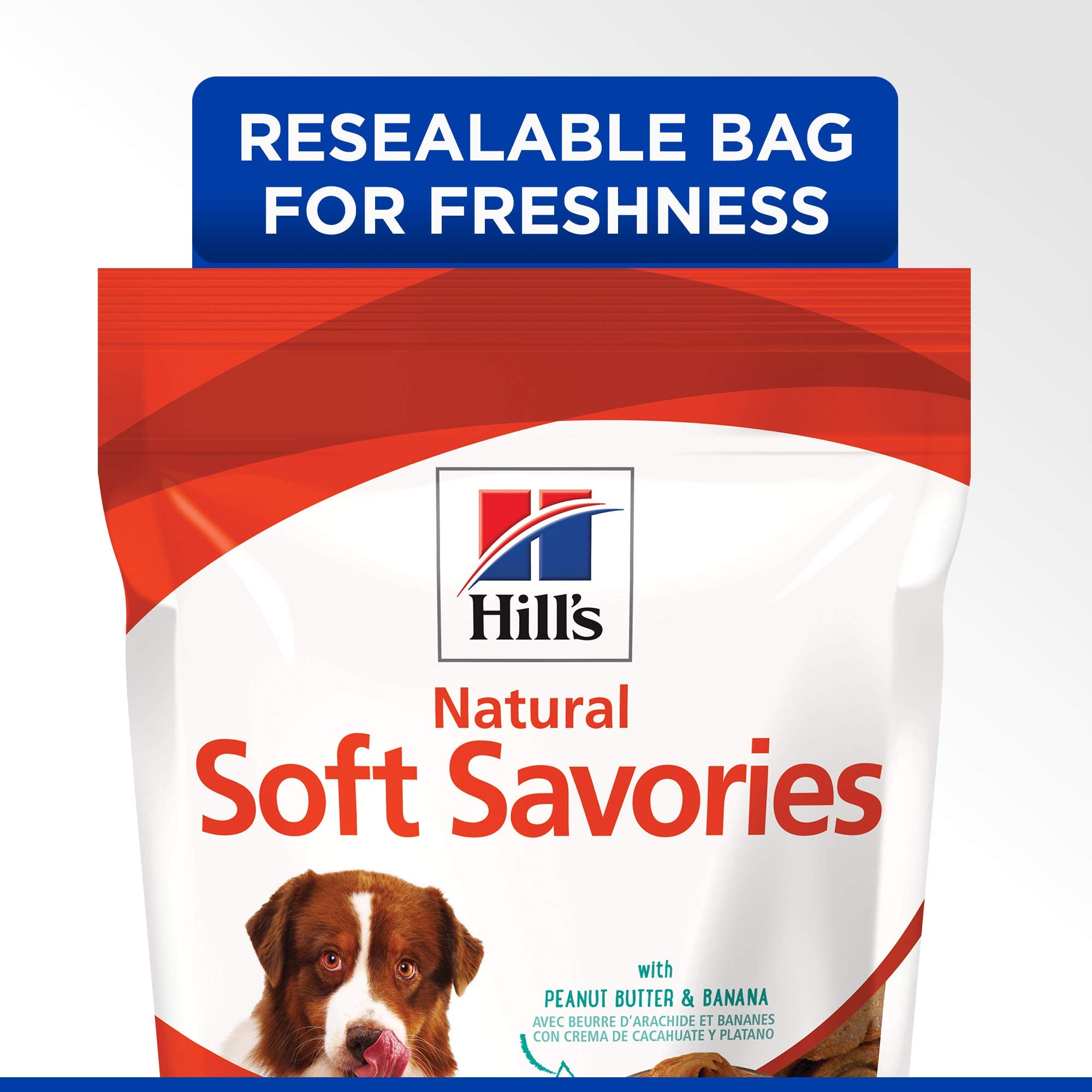 Hill's Soft Dog Treats, Soft Savories with Peanut Butter & Banana Dog Snacks, Healthy Dog Treats, 8 oz. Bag