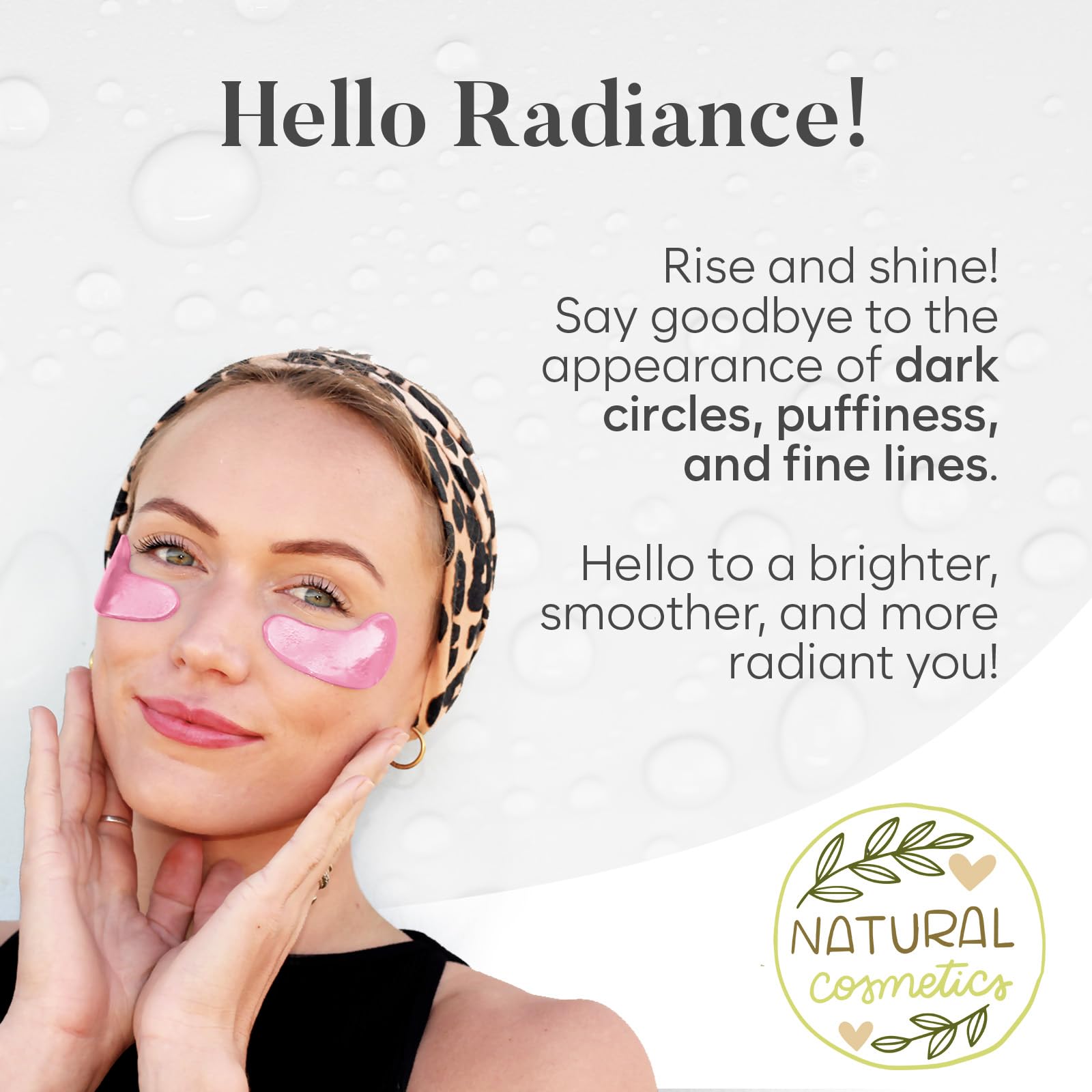 BLOOMORA Green Tea Under Eye Patches (20 Pairs) - Dark Circles & Puffiness Care - Hydrating Green Tea Eye Mask