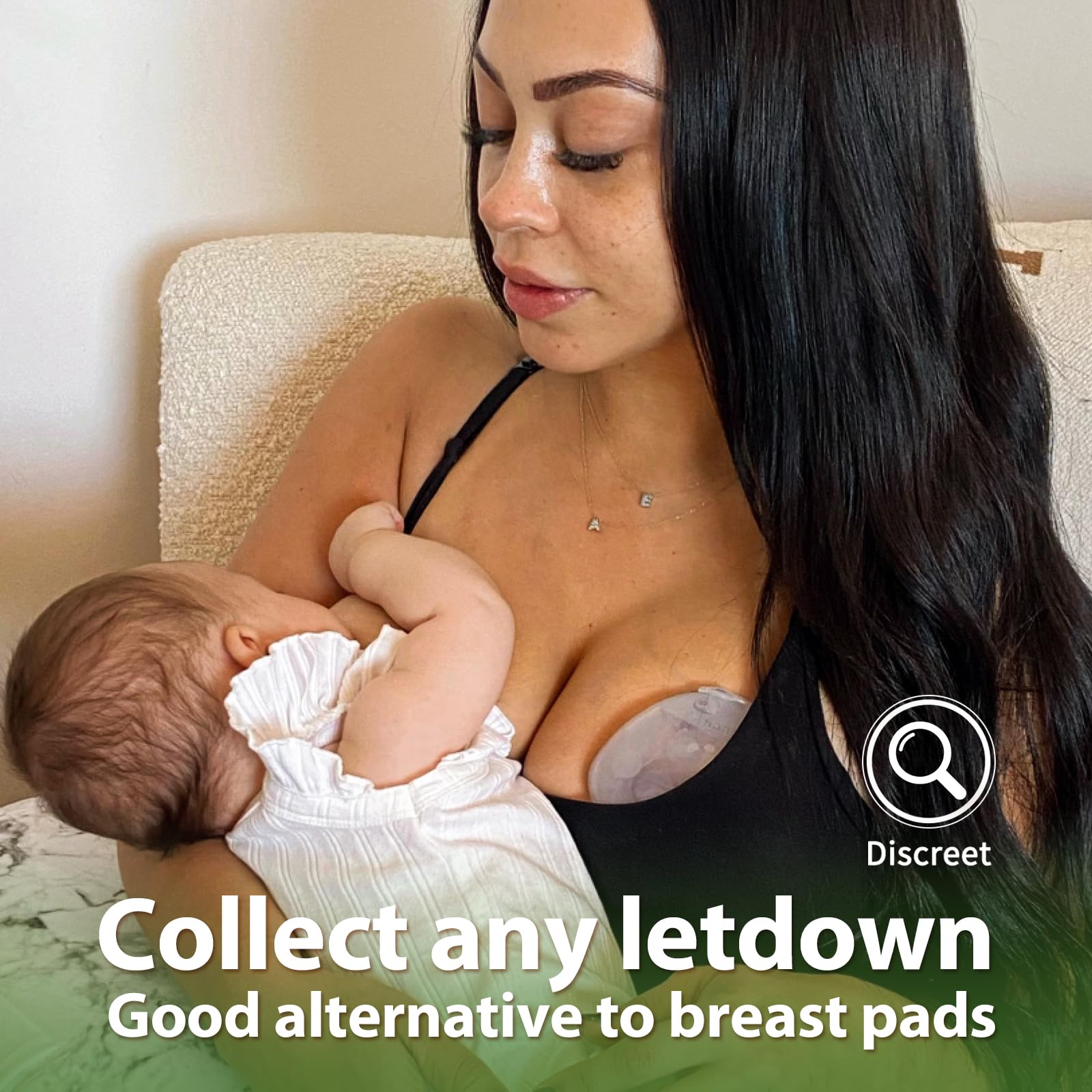 haakaa Manual Breast Pump Collector 4oz/100ml and Ladybug Milk Collector 2.5oz/75ml Combo for Breastfeeding, Made of Food Grade Silicone