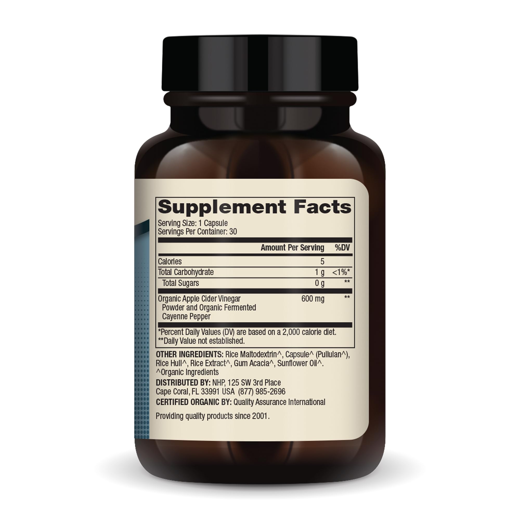 Dr. Mercola Biothin Organic Apple Cider Vinegar and Fermented Cayenne, 30 Servings (30 Capsules), Dietary Supplement, Digestive Support, Non-GMO, USDA Organic