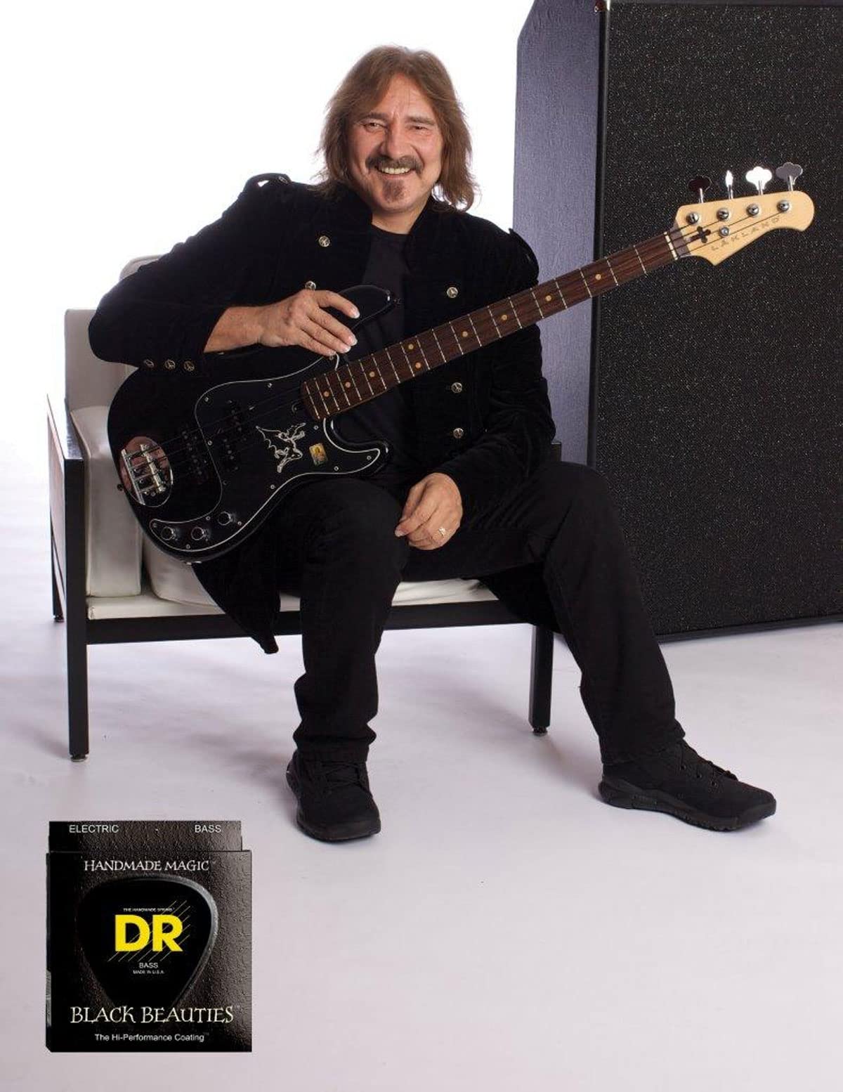 DR Strings Black Beauties-Black Coated Bass Guitar Strings 45-105 (BKB-45)