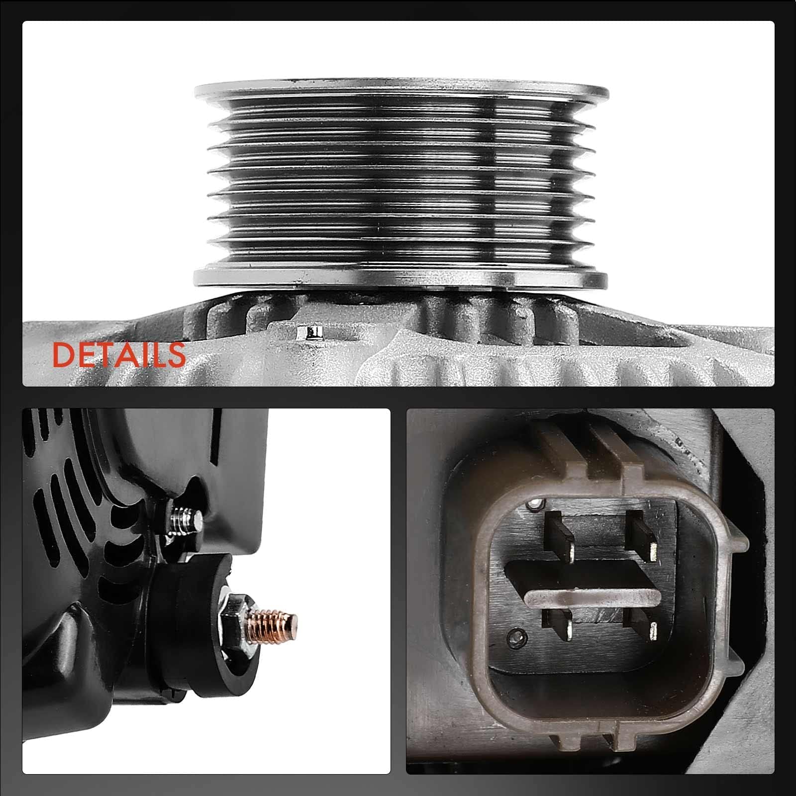 A-Premium Alternator Compatible with Honda CR-V CRV 2007-2009, Civic 2006-2010, Accord 2003-2007, Element 2003-2009 & Acura CSX 2006-2008, TSX 2004-2008, 2.0L 2.4L, 12V 105A CW, Replace# 1042104732