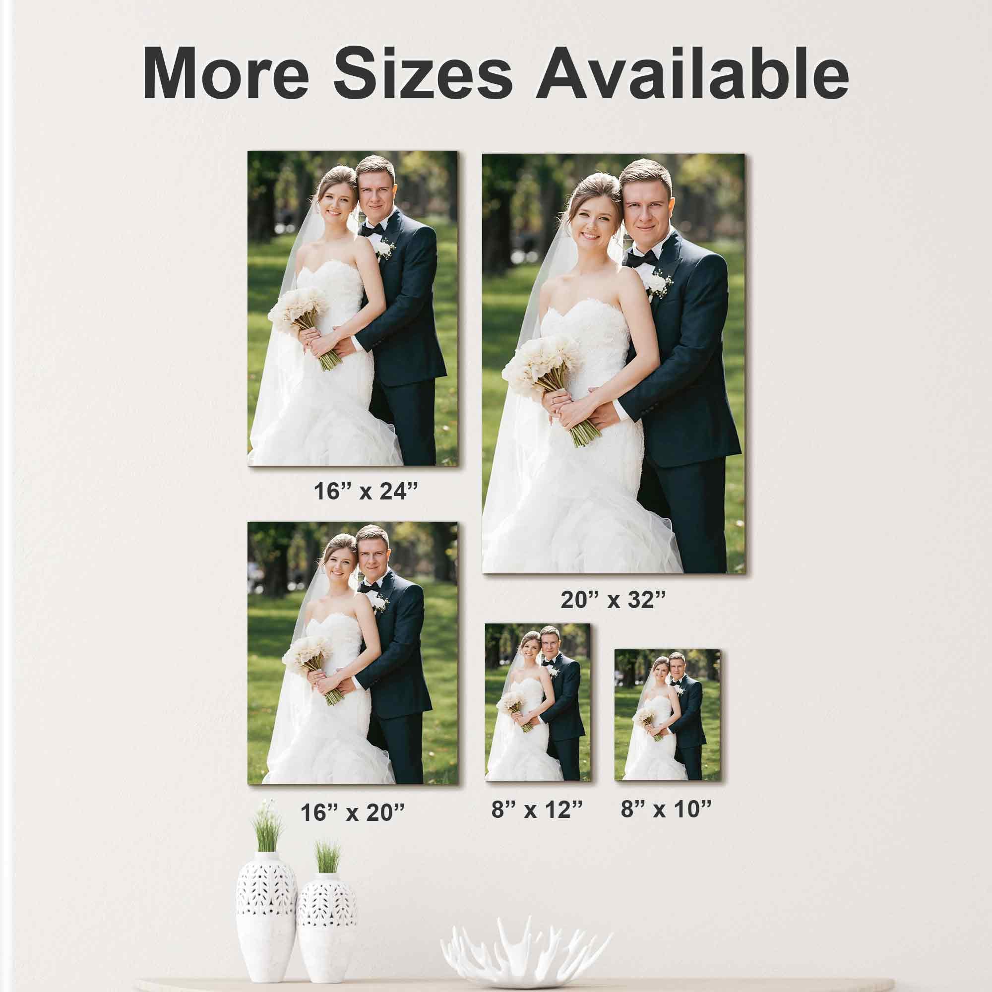 GagetElec Custom Canvas with Your Photos, Personalized Canvas Wall Art, Couple Canvas Prints, Leave Behind Eternal Moments of Love, Photo Prints for Bedroom & Living Room Decor (16" X 24")