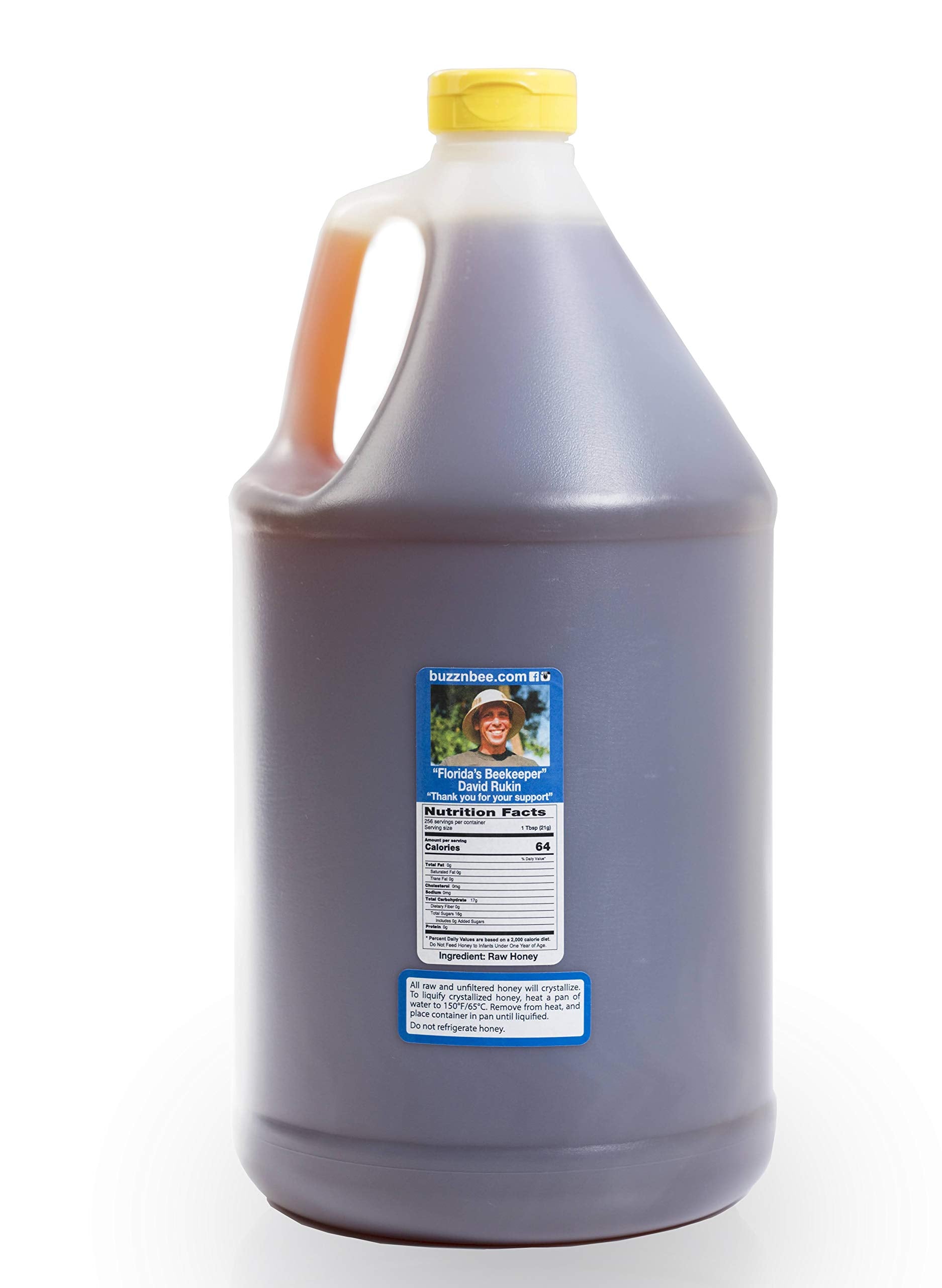 Sweet Squeeze Raw Honey - Unfiltered & Unpasteurized Wildflower Honey From Florida's Beekeepers - 12 Pound (Gallon)
