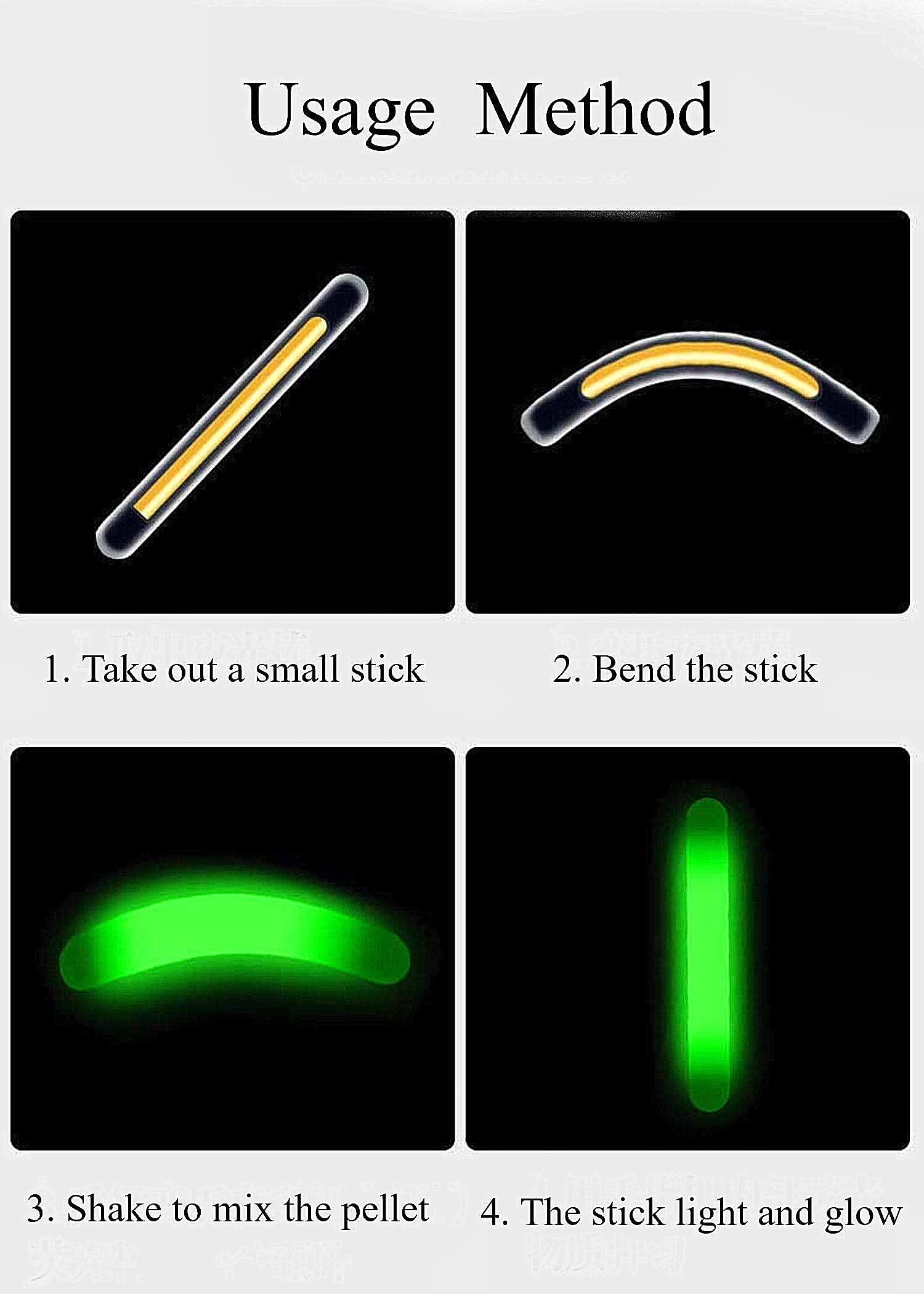 TRZLIFE 100PCS Fishing Glow Sticks (50 Bags) 10Hrs Long-Lasting 180m High Visibility Mini Float Lights Compatible with Bobbers/Rod Tips/Underwater/Sea/Catfish/Surf Bank Fishing Pro Terminal Tackle