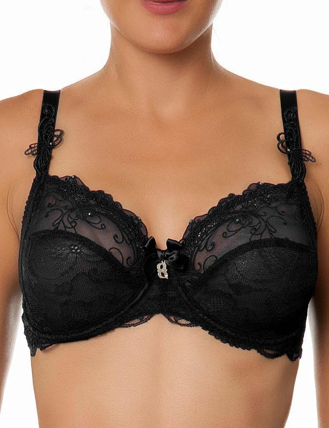 Lise Charmel Women's Soir De Venise 3 Part Full Cup Bra, ACA6103, Noir Diamant, 34D