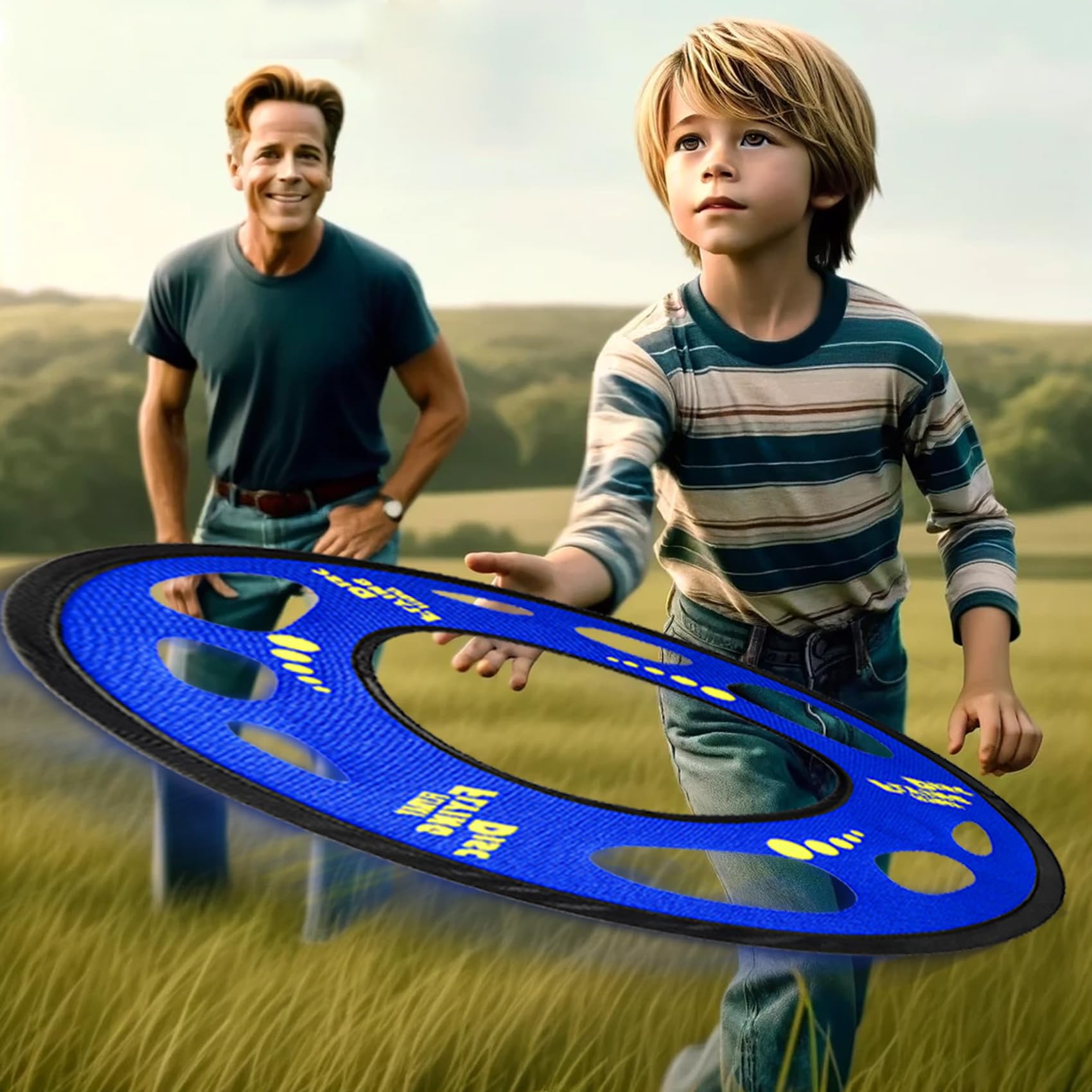 Giant Flying Disc Soft, Foldable & Floats in Air - Encourage Outdoor Play & Family Fun - Great for Kids, Parent-Child Interaction, and School Activities (27 Inch)
