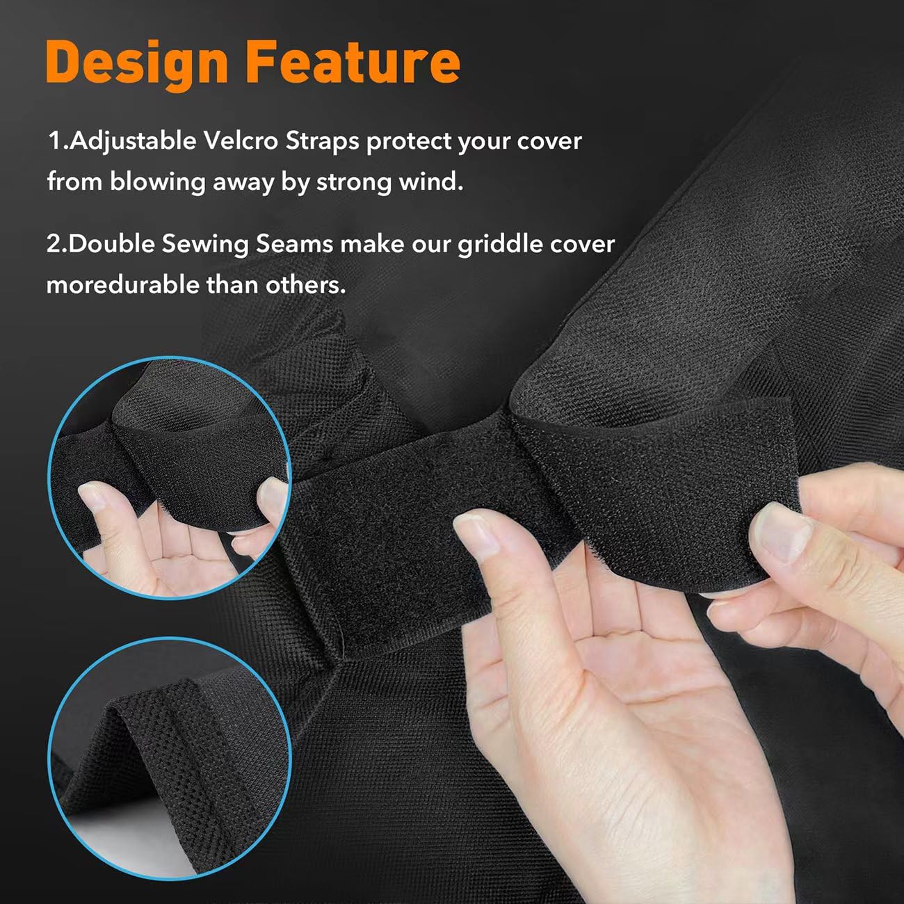 Heavy Duty 600D Polyester Cover Compatible with Pit Boss Portable Table Top Pellet Grill 10697 and PB150PPG fits Cuisinart CGG-306, Royal Gourmet 24’’ Tabletop Griddle PD1301R/ PD1301S Grills