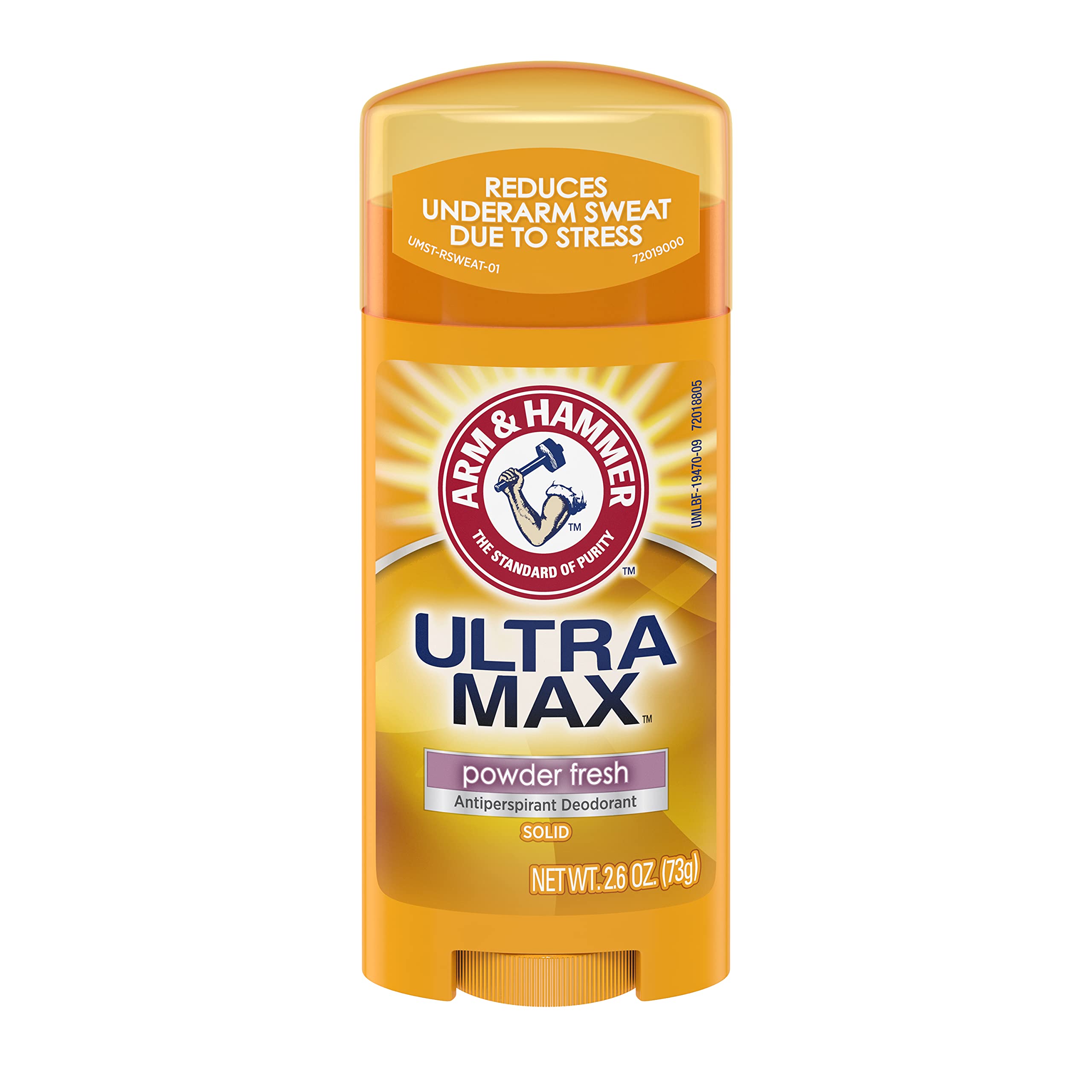 ARM & HAMMER ULTRAMAX Anti-Perspirant Deodorant Solid Powder Fresh, 2.6 Ounce (Pack of 12)