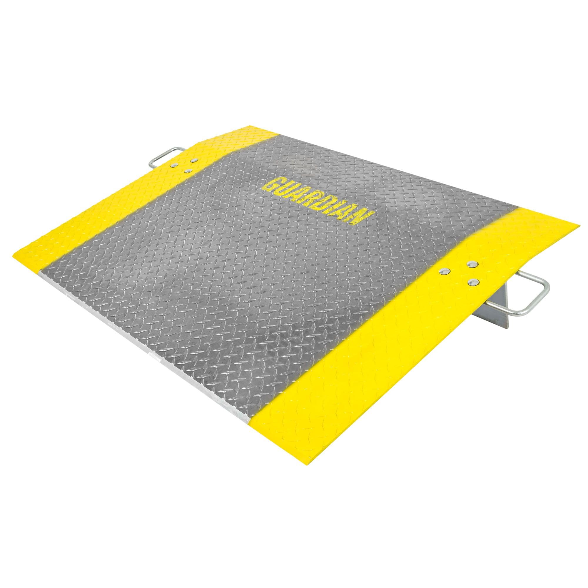 Guardian Aluminum Dock Plate with Carrying Handles for Pallet Jacks, Hand Carts, Material Handling, 36" x 48" 3,500 lb. Capacity