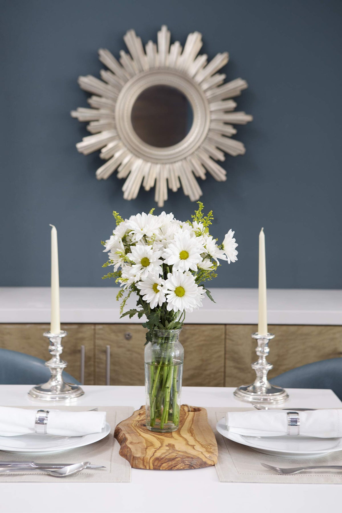 Bountiful Beauty Bouquet of Fresh White Daisies with Vase - Fall Collection - KaBloom Prime Next Day - Gift for Birthday, Thank You,Valentine, Mother’s Day Fresh Flowers
