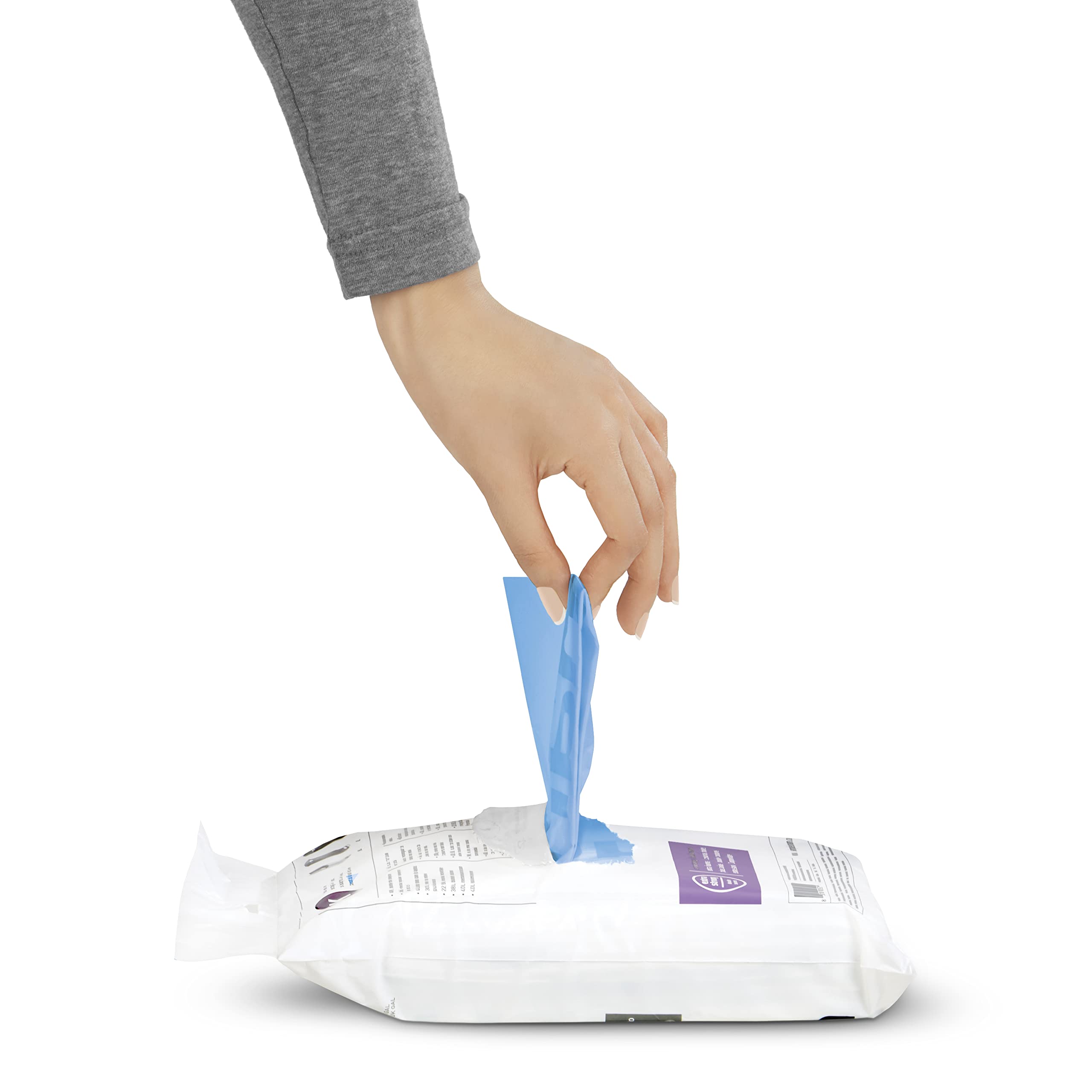 simplehuman Code H 60 Count, Genuine Custom Fit Liners, Drawstring Trash Bags in Dispenser Packs, 30-35 Liter / 8-9.2 Gallon, Blue