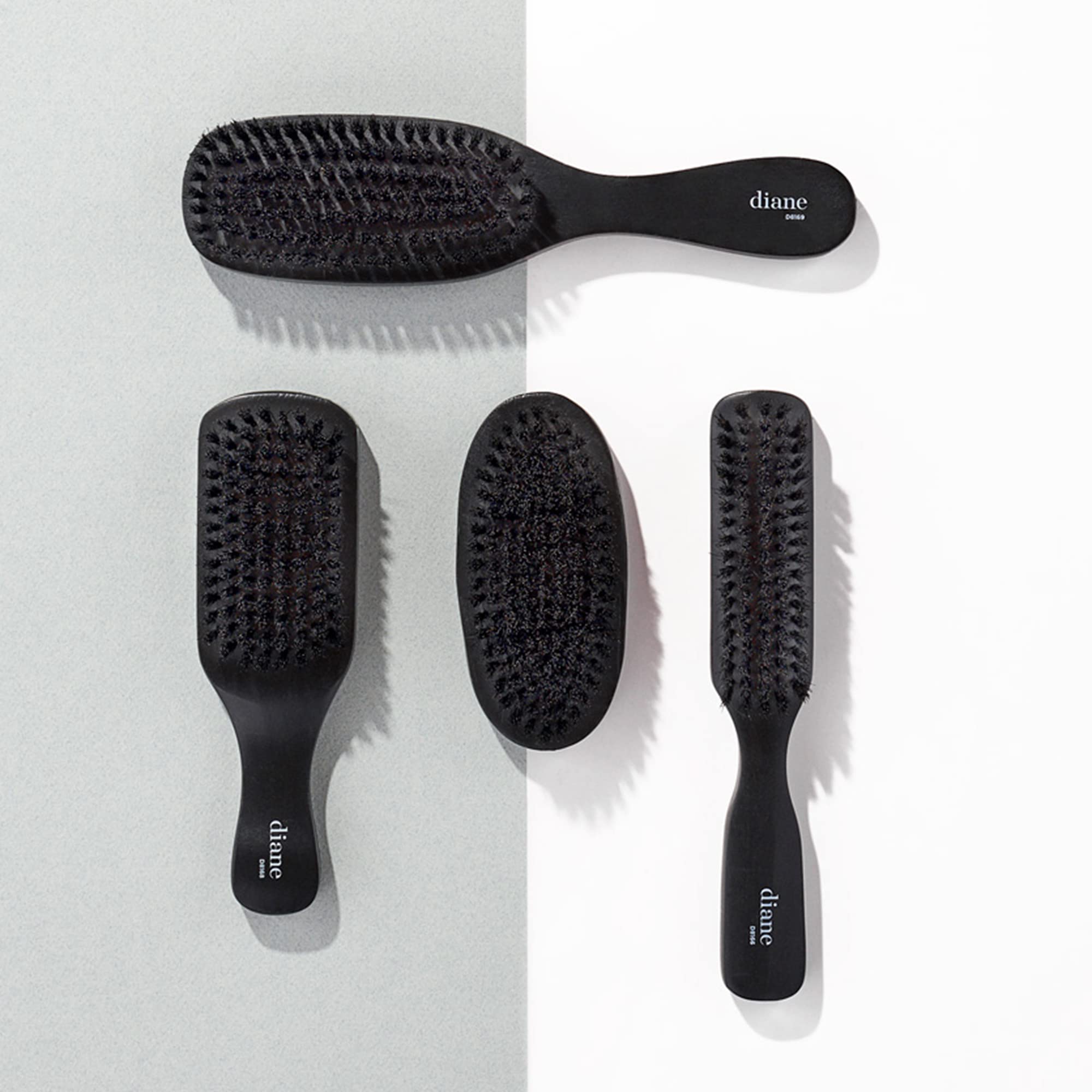 Diane 100% Boar Bristle Club Wave Brush for Men and Women – Soft Bristles for Fine to Medium Hair – Use for Detangling, Smoothing, Wave Styles, Soft on Scalp, Restore Shine and Texture