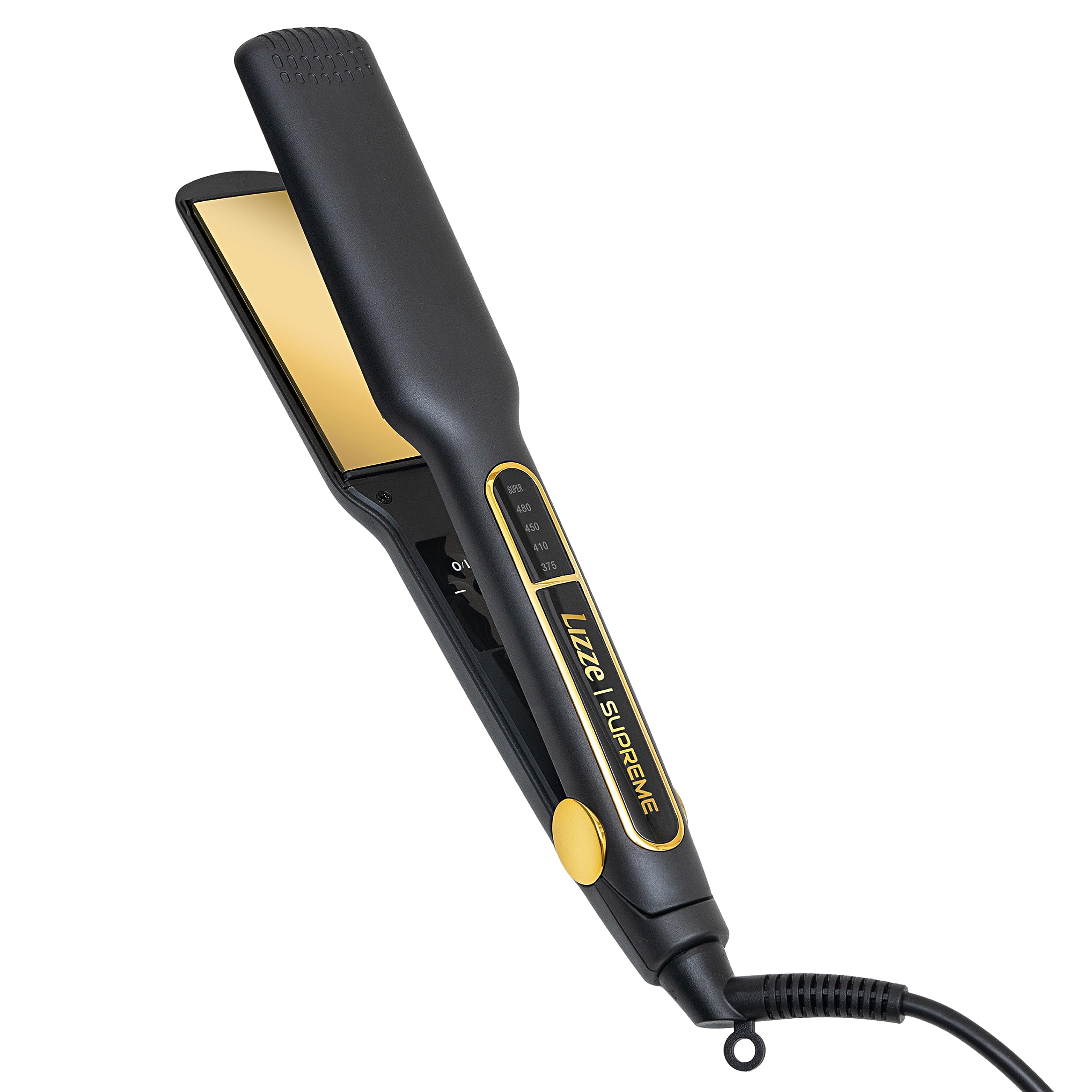 Professional Flat Iron Hair Straightener Plancha De Cabello Professional - Titanium Hair Iron Straightens Frizzy Hair Curls - Sleek Salon Hair Styling Tool - Lizze Supreme 1.5" Pro Straightening Iron