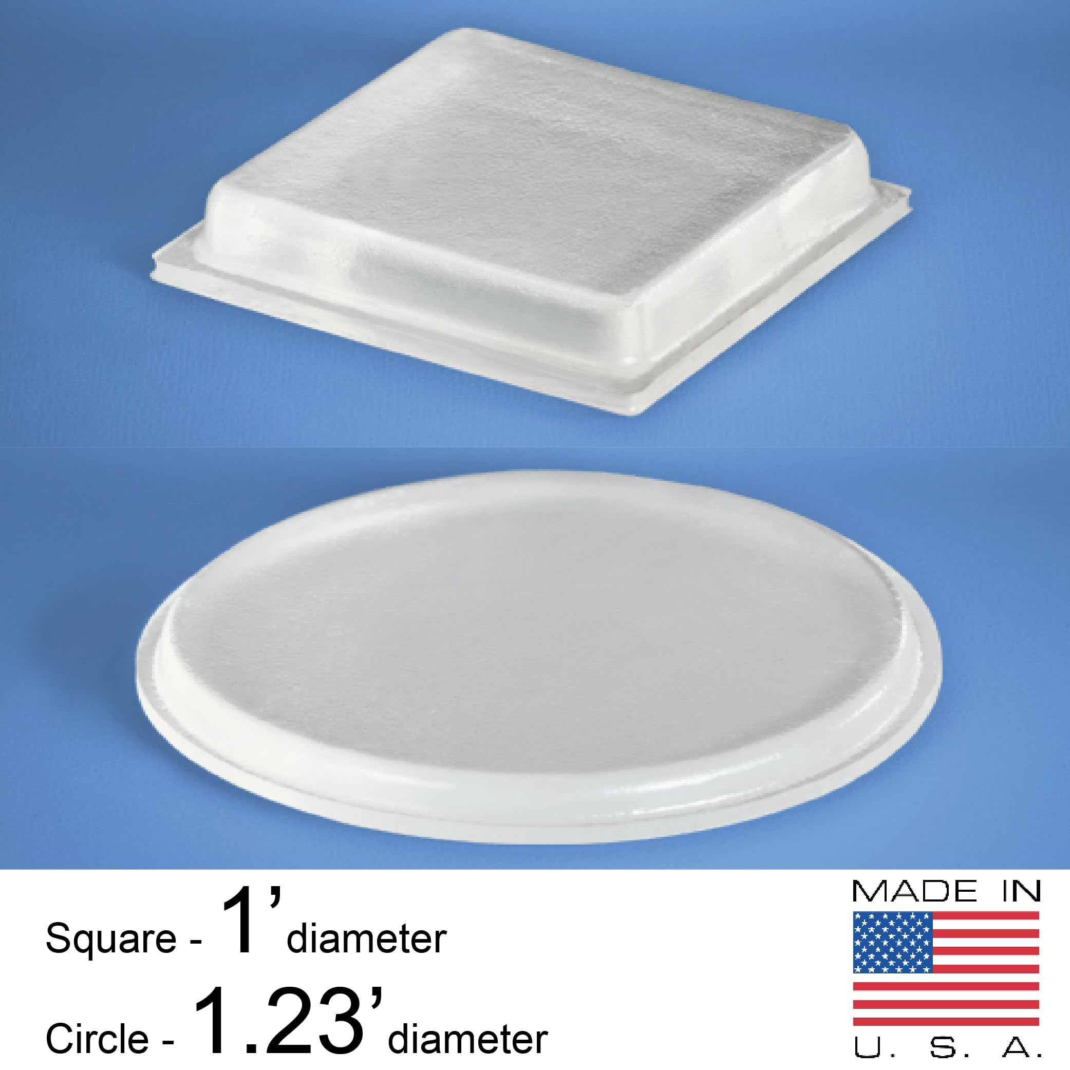 1 Inch Clear Adhesive Bumpers Combo Pack (Square, Circle) - Made in USA - Set of 23 Transparent Glass Protective Pads, Self Stick Rubber Pads for Glass Table Top, Furniture Feet, Picture Frames