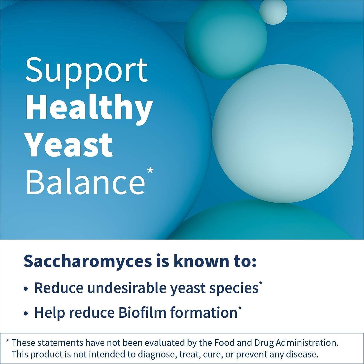 Klaire Labs SFI Health Ther-Biotic Saccharomyces Boulardii Probiotics for Women & Men - S Boulardii Probiotics for Digestive Health & Immune Support - Supports Healthy Intestinal Flora (60 Capsules)