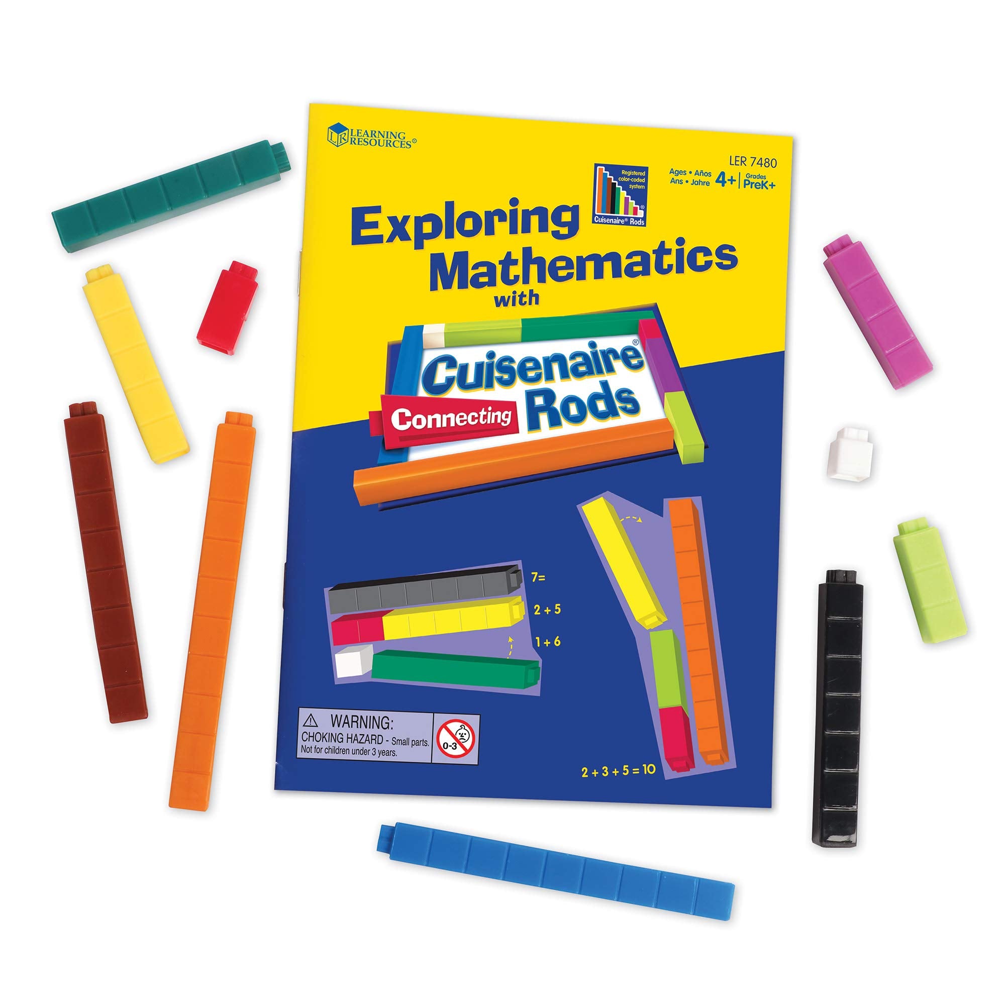 Learning Resources Cuisenaire Multi-Pack Connecting Rods, 444 Rods in Trays (LER7481)