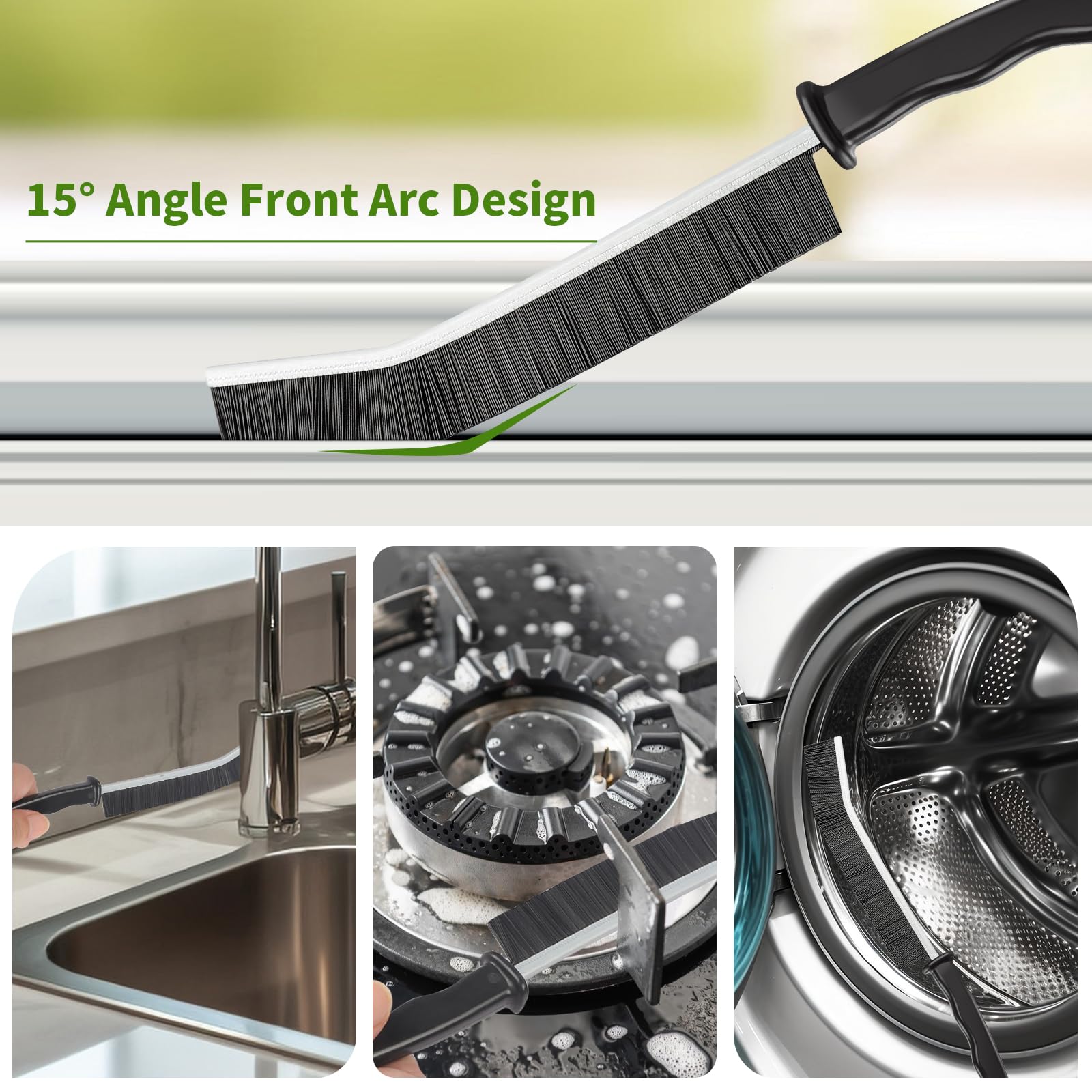 Crevice Cleaning Brush,8 Pcs Multifunctional Cleaning Brush Tools,Hard Bristle Crevice Cleaning Brush,Crevice Cleaning Brushes for Household Use Bathroom Tiles Kitchen Practical and Durable